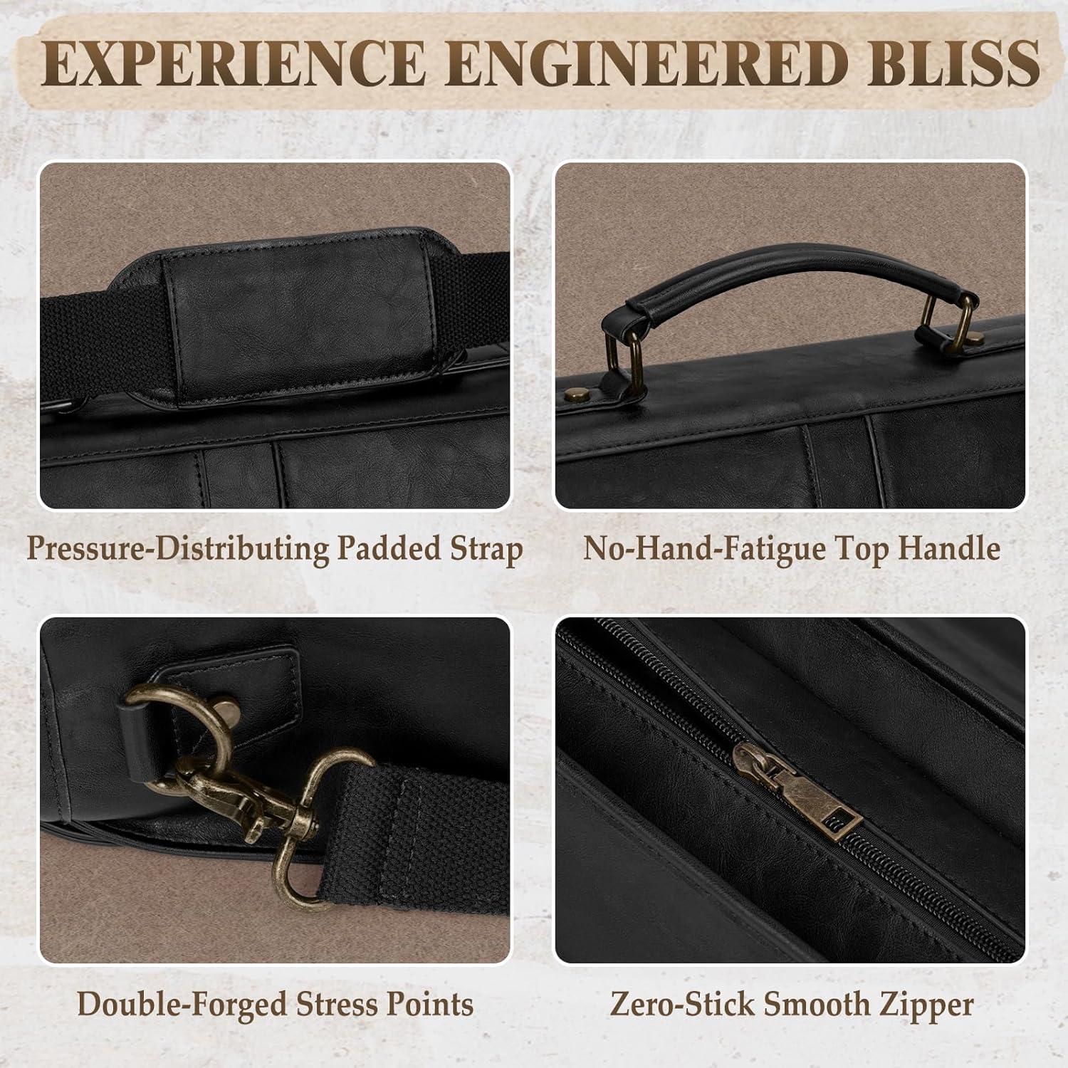 Bolsa de Mensajero Rainsmore para Laptop 17" Hombre Negro