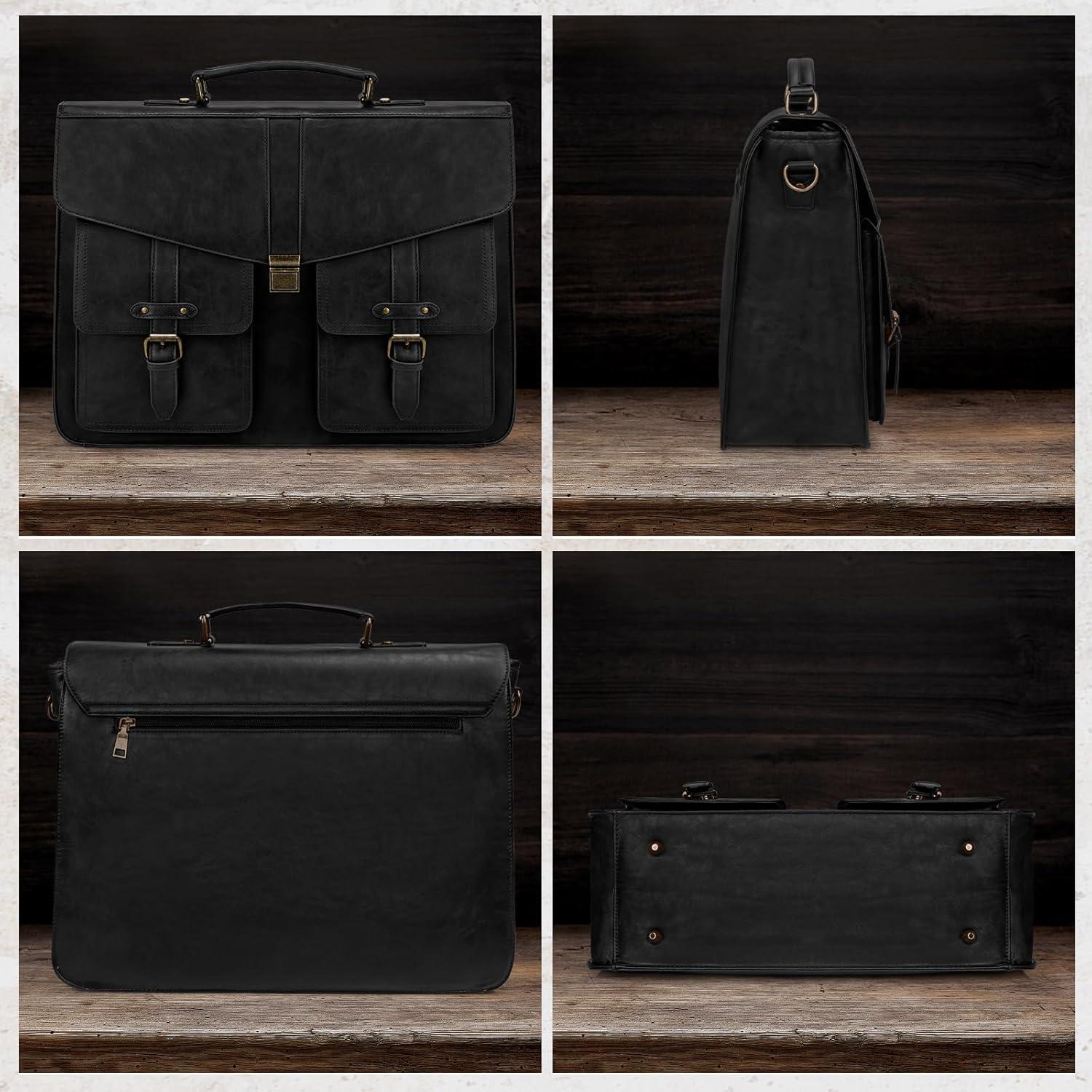 Bolsa de Mensajero Rainsmore para Laptop 17" Hombre Negro