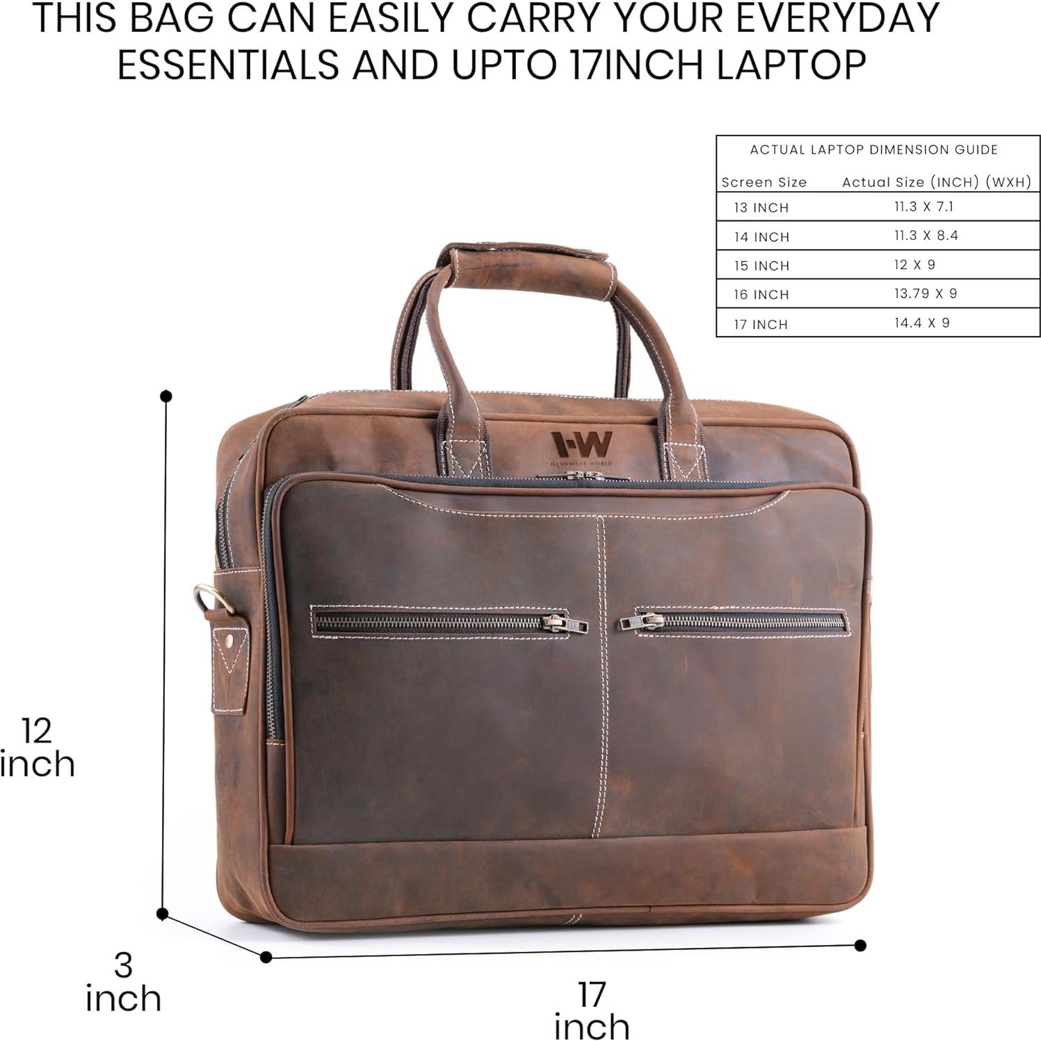 Bolsa de mensajero de cuero Vanguard Vintage 43x7.6x30.5cm