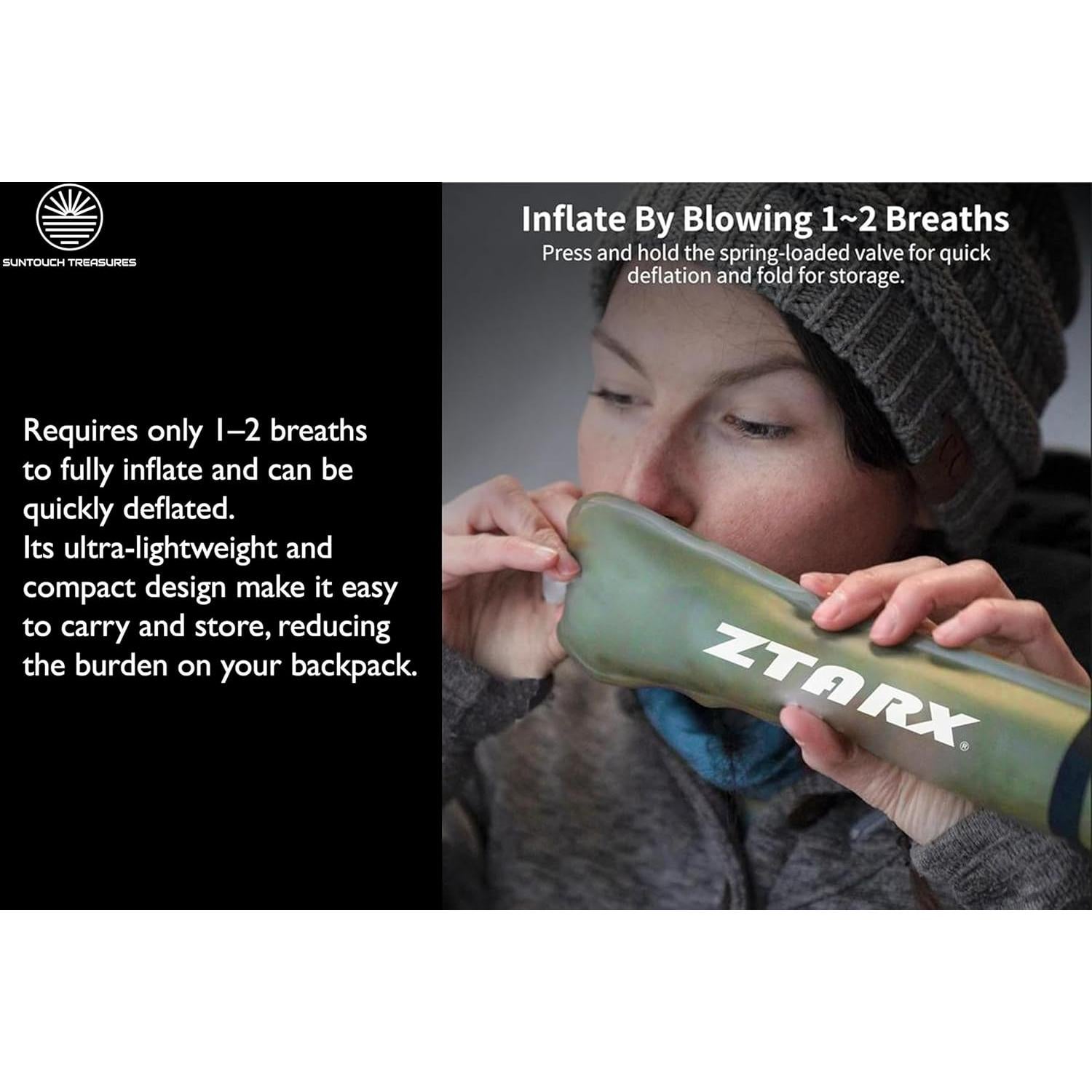 Linterna Inflable Solar ZTARX STS86 - 4 Modos, IP66, 4000mAh