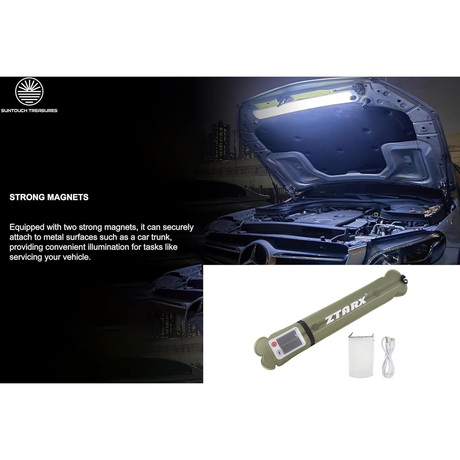 Linterna Inflable Solar ZTARX STS86 - 4 Modos, IP66, 4000mAh