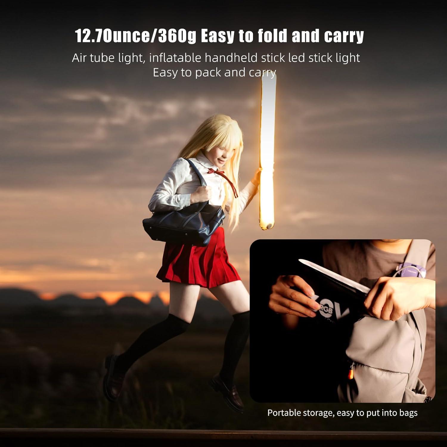 Luz de Video Inflable INKEE GCA30C 90cm RGB 5000mAh