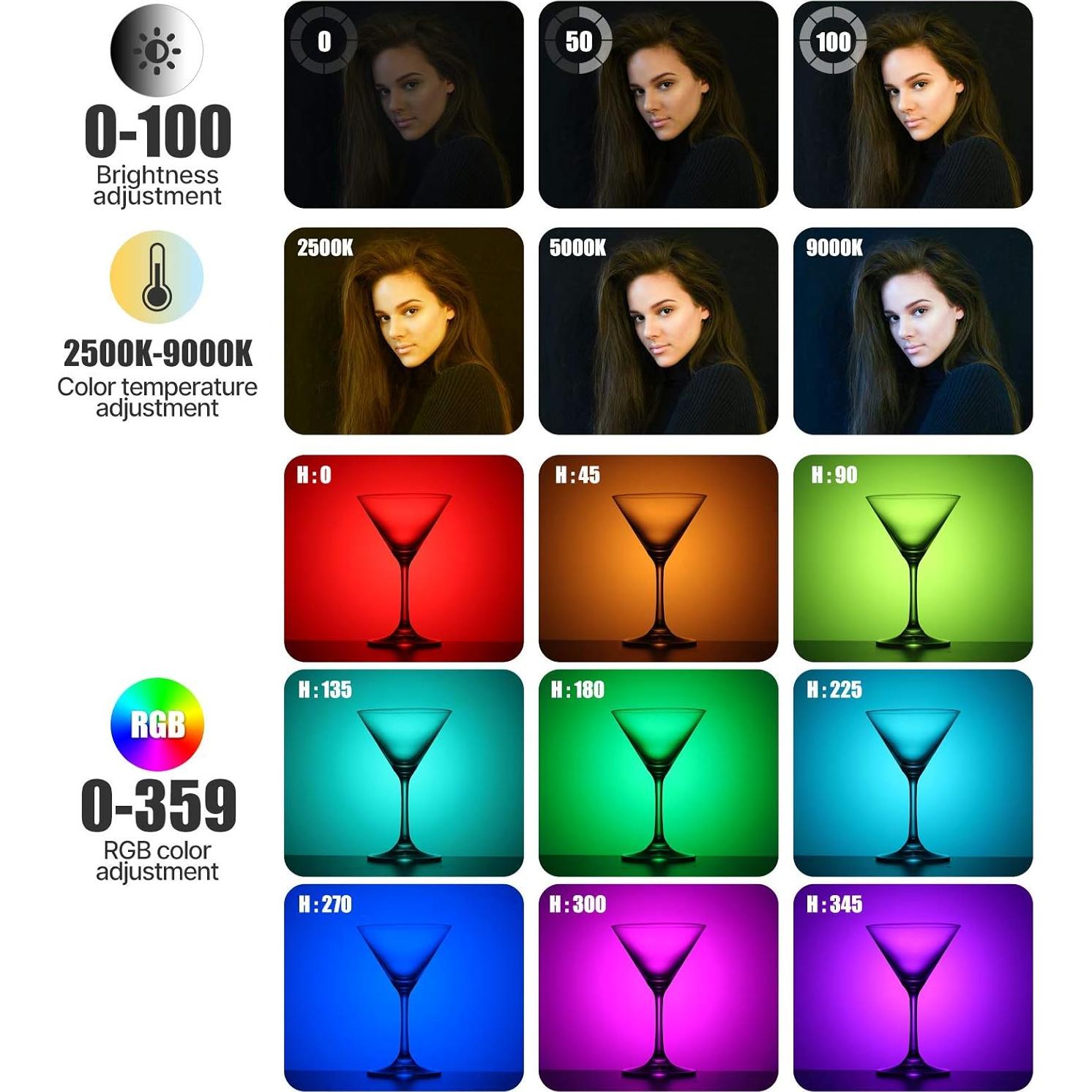 Luz LED ULANZI VL49 RGB para Cámara 360° + Bolsa 10L