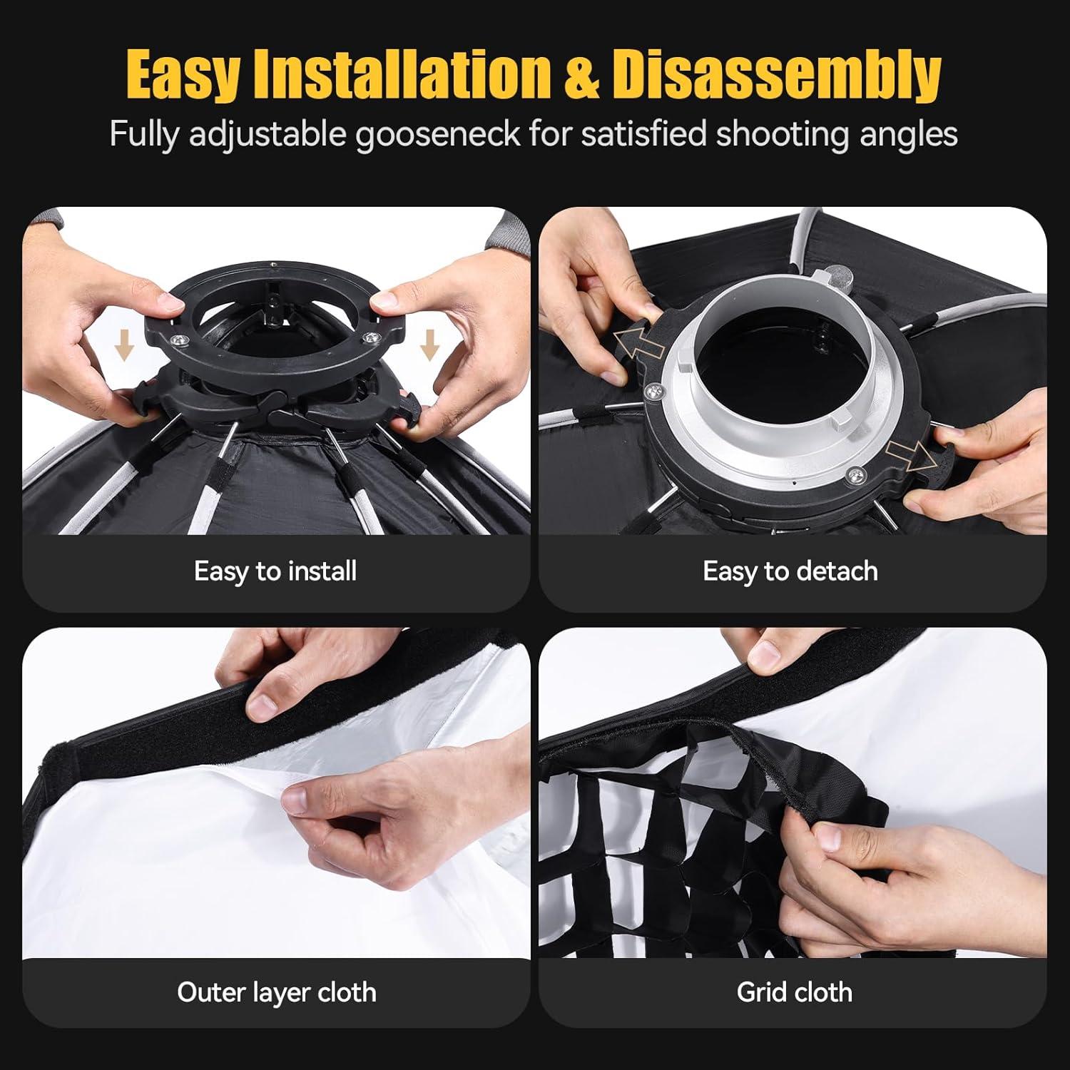 Luz de Video LED RGB ULANZI LE20 20W 360° Ajustable