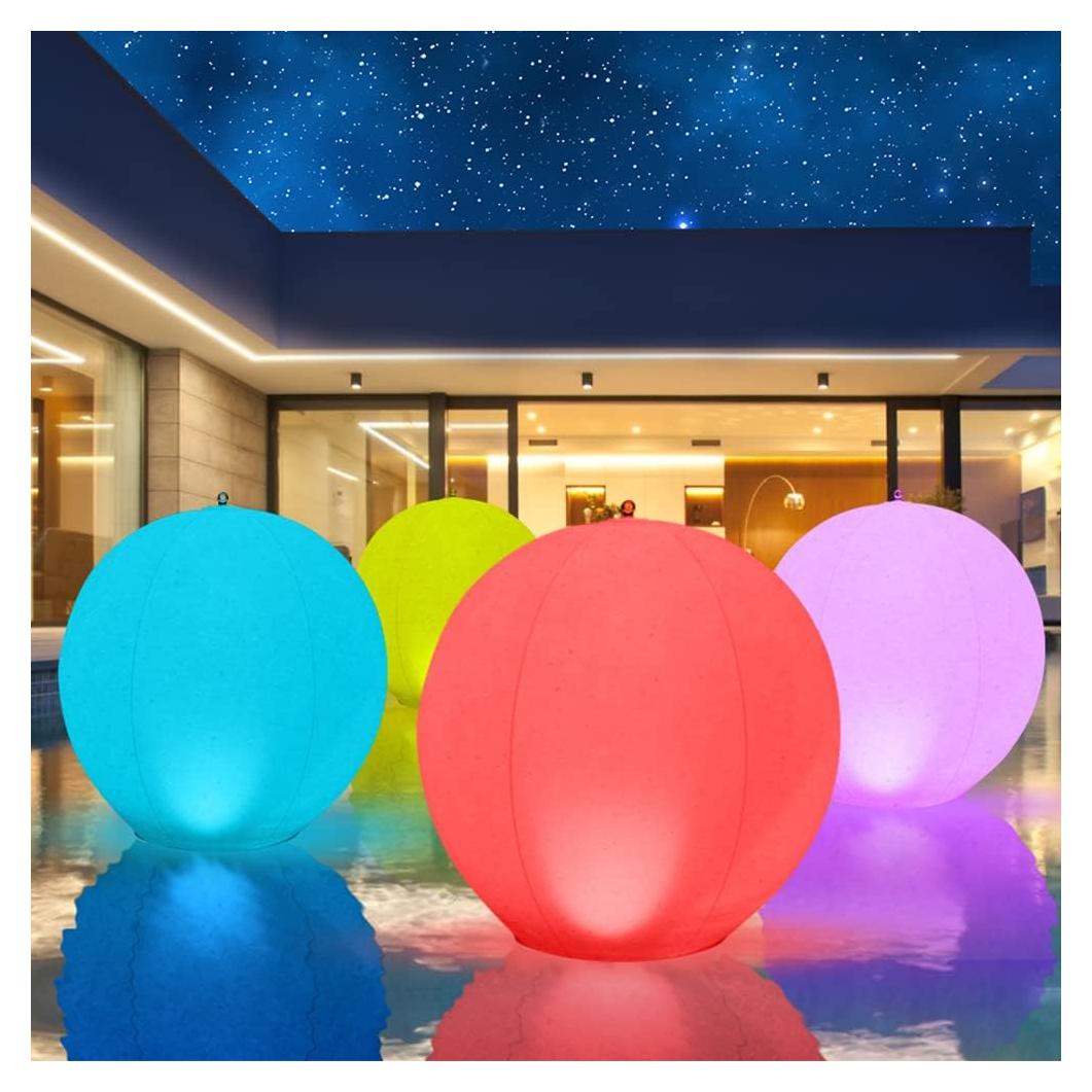 Luces de piscina flotantes LED Blibly 35.5 cm 4 unidades