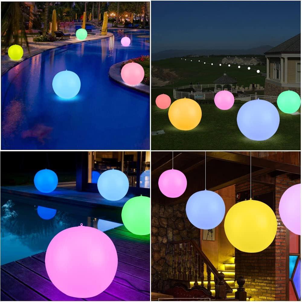 Luces de piscina flotantes LED Blibly 35.5 cm 4 unidades