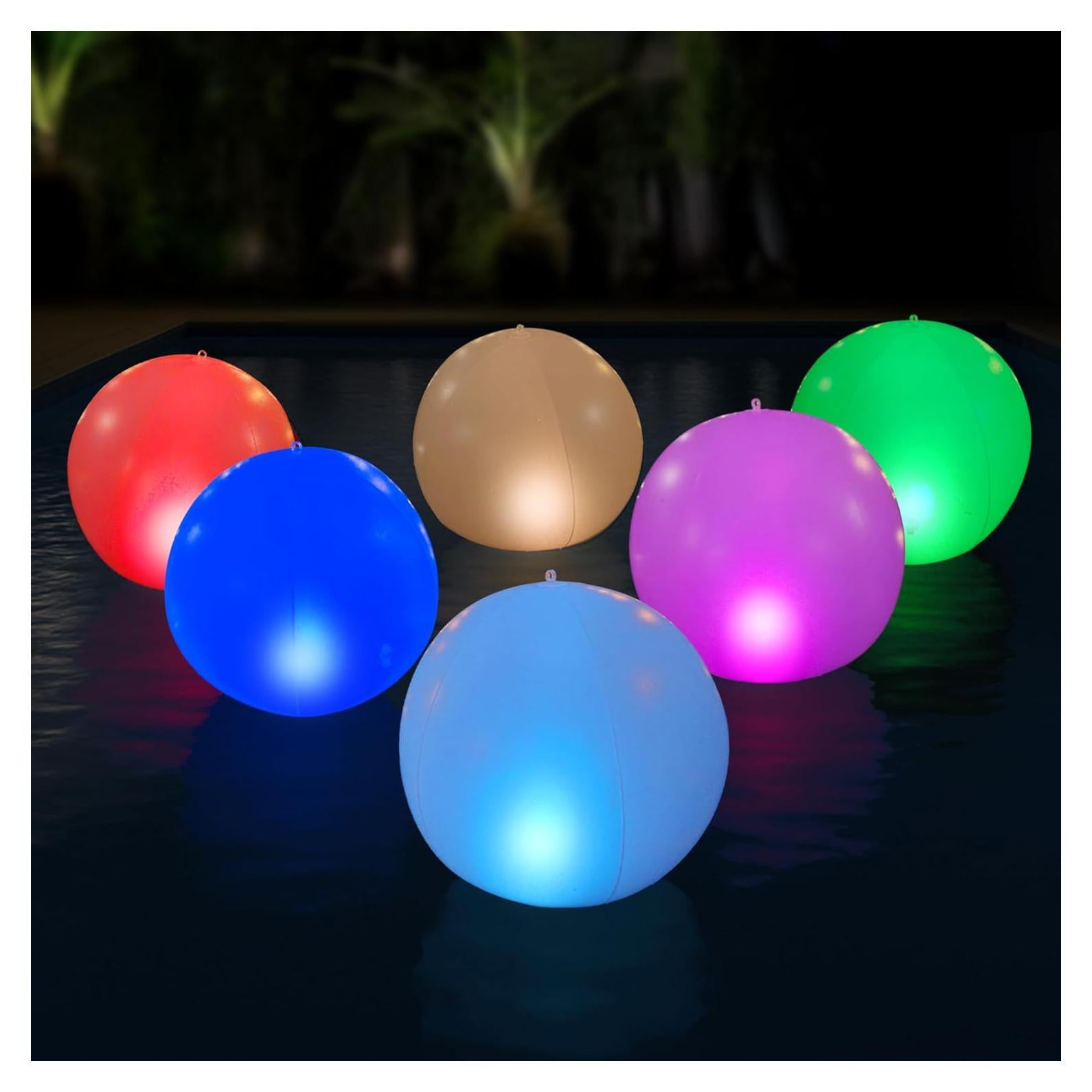 Luces Flotantes LED Solares NAYUNA - Paquete de 4 Bolas 35.56 cm