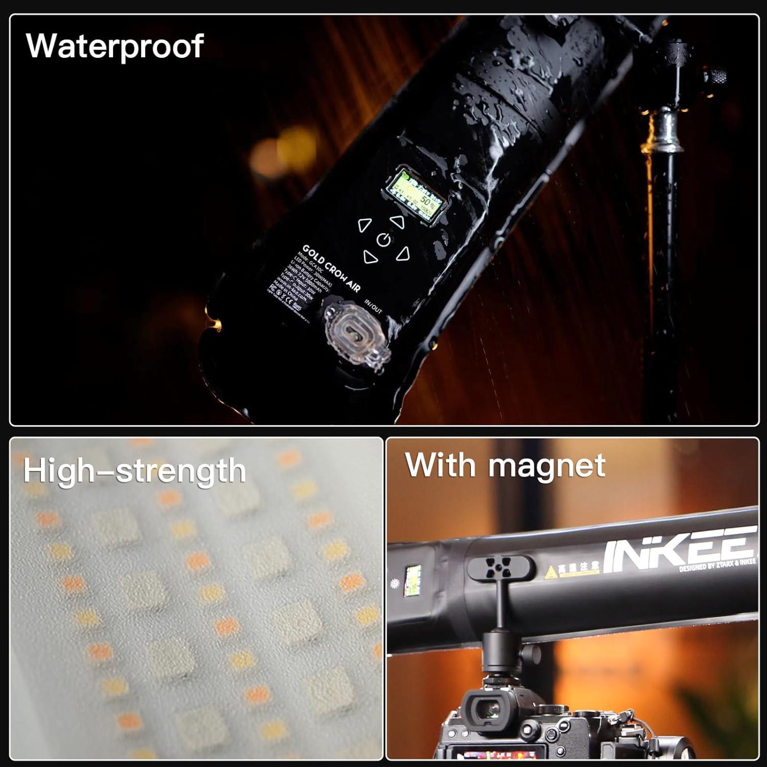 Tubo de Luz Inflable RGB INKEE GCA30C 90cm 30W LED Portátil