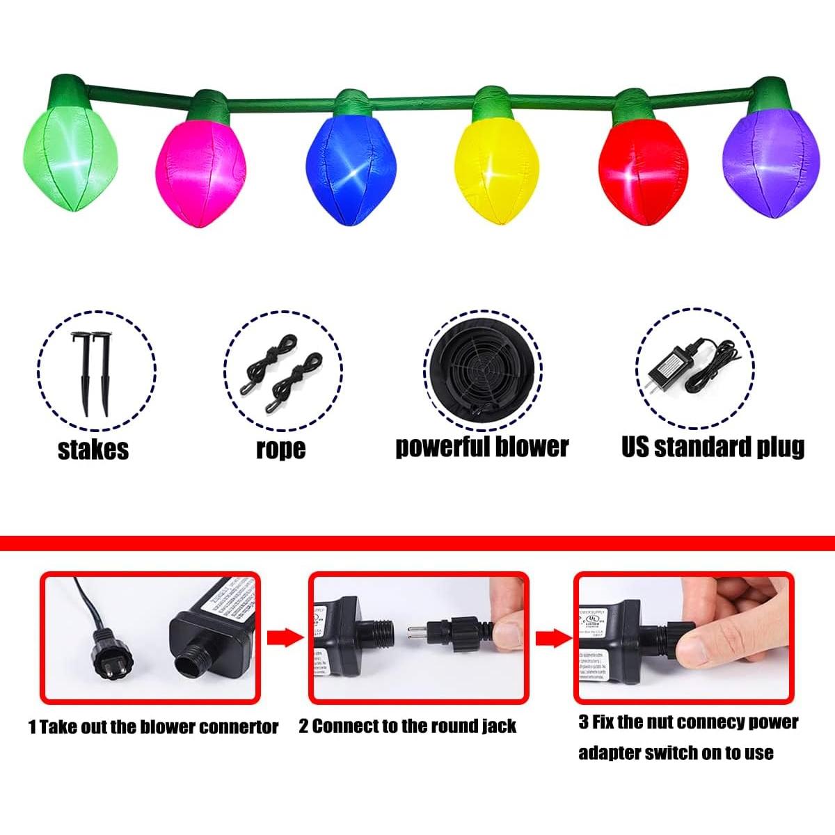 Adorno Inflable de Navidad SEASONBLOW 4.57 m con Luz LED