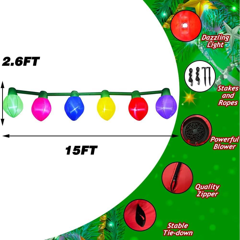 Adorno Inflable de Navidad SEASONBLOW 4.57 m con Luz LED