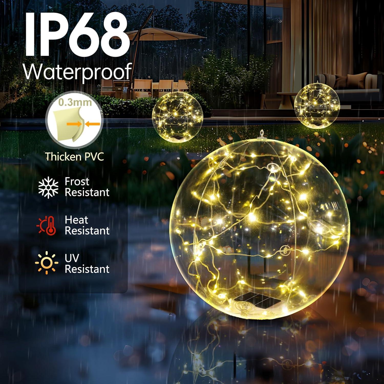 Luces Flotantes Solares Cootway 15 Pulgadas IP68 - 2PC