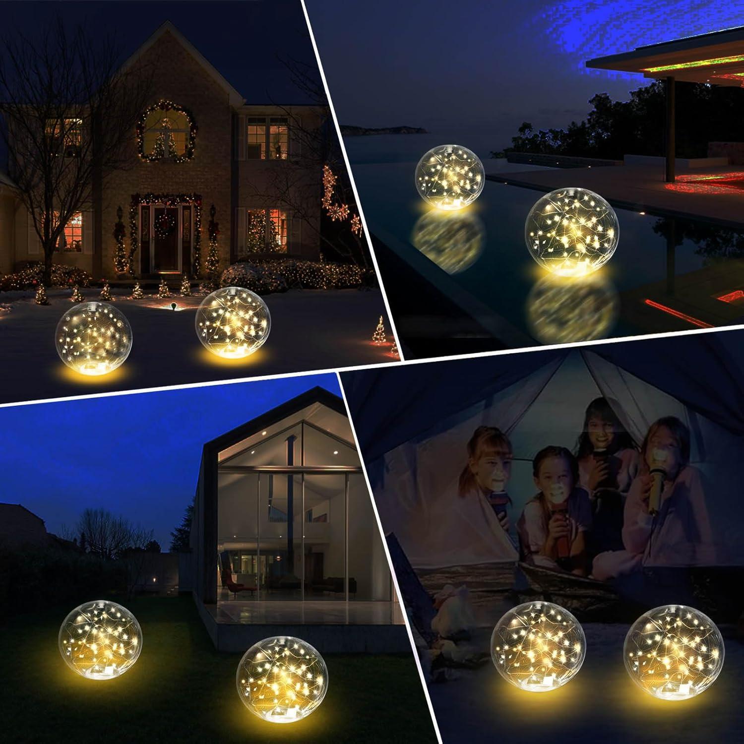 Luces Flotantes Solares para Piscina SATXTREM - Paquete de 8