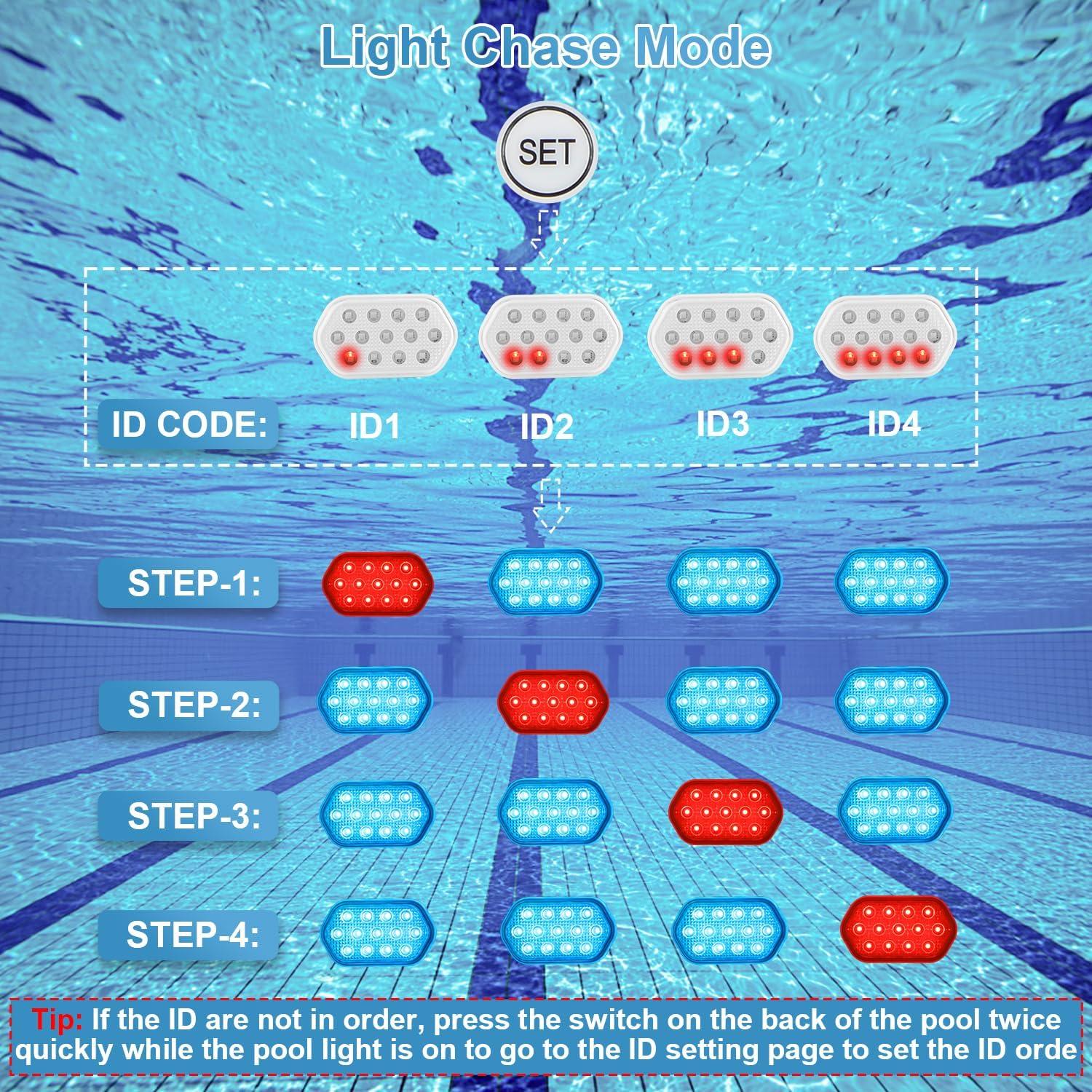 Luces LED sumergibles BOXPSII IP68 recargables 4 unidades