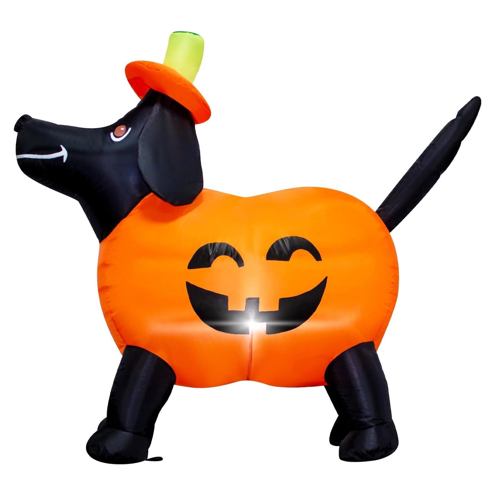 Calabaza Inflable Halloween VIKIMORA 1.22m con Luces LED