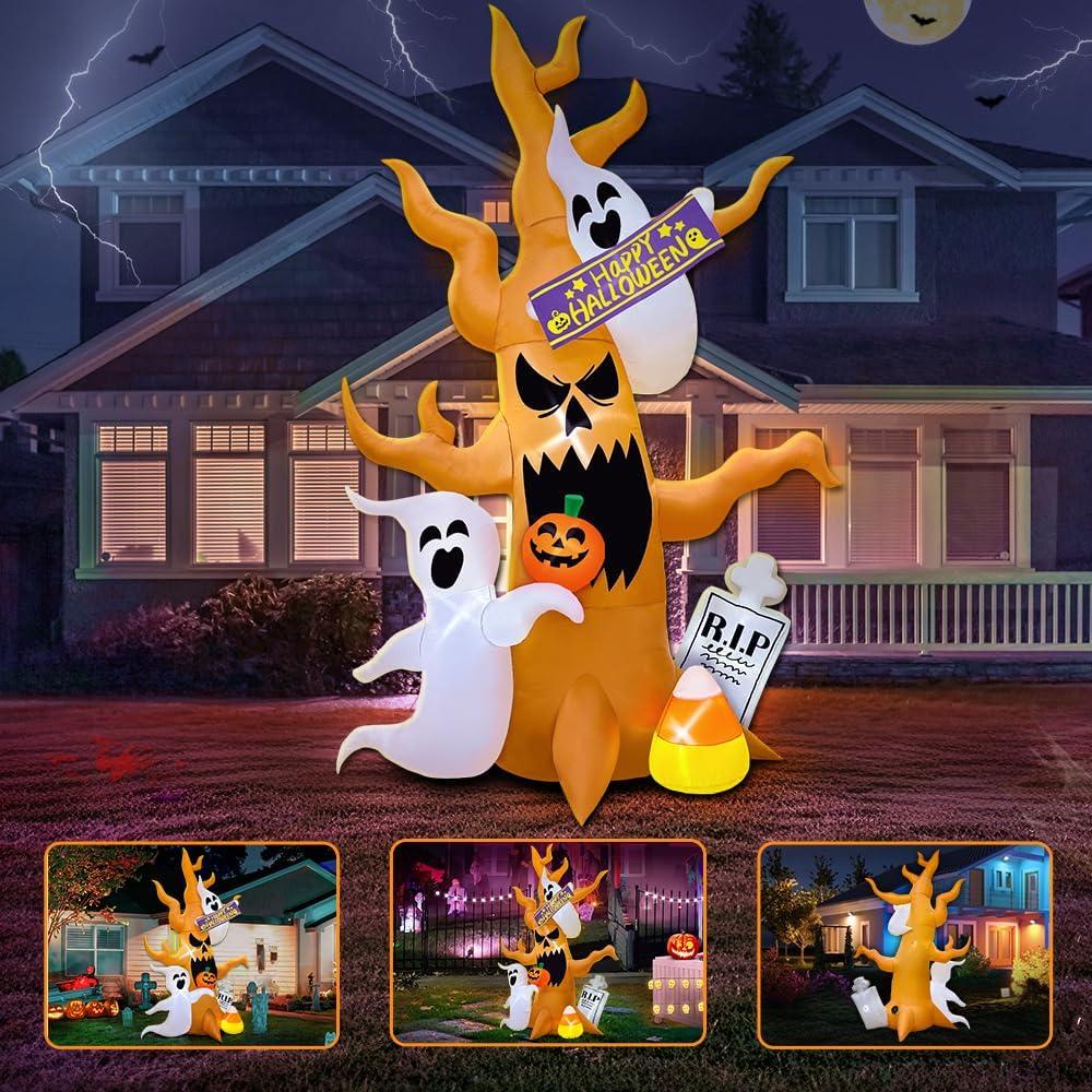 Decoración Inflable de Halloween KOOY 2.44m con LED