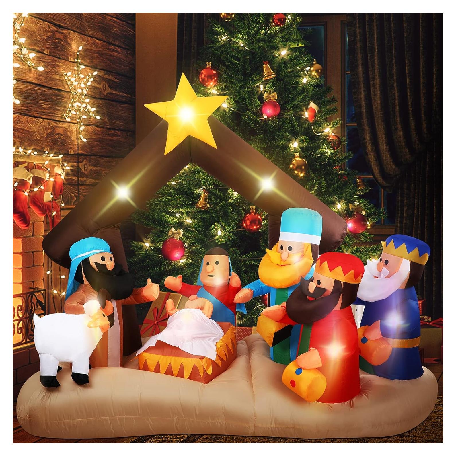 Decoración Inflable de Navidad Sosation 1.98m con LED Clásico