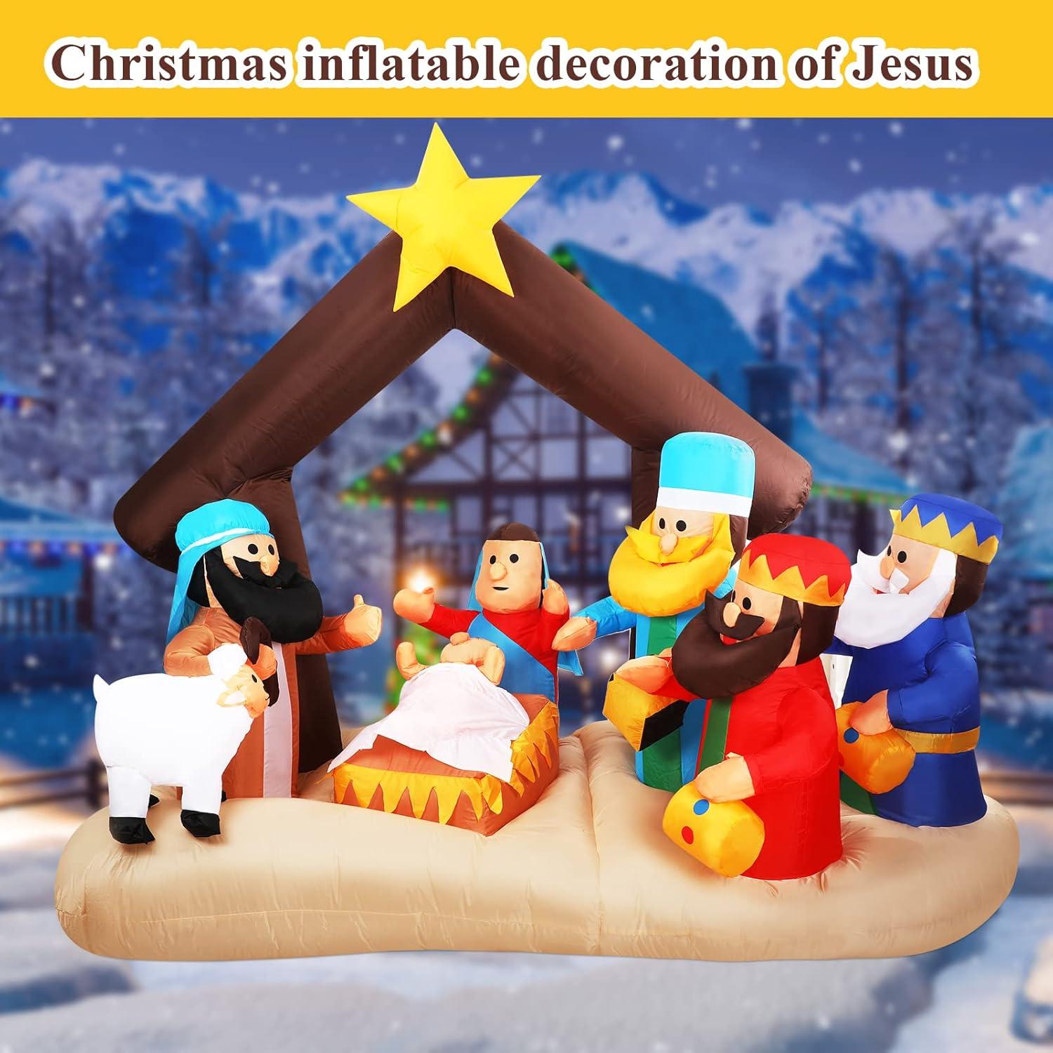 Decoración Inflable de Navidad Sosation 1.98m con LED Clásico