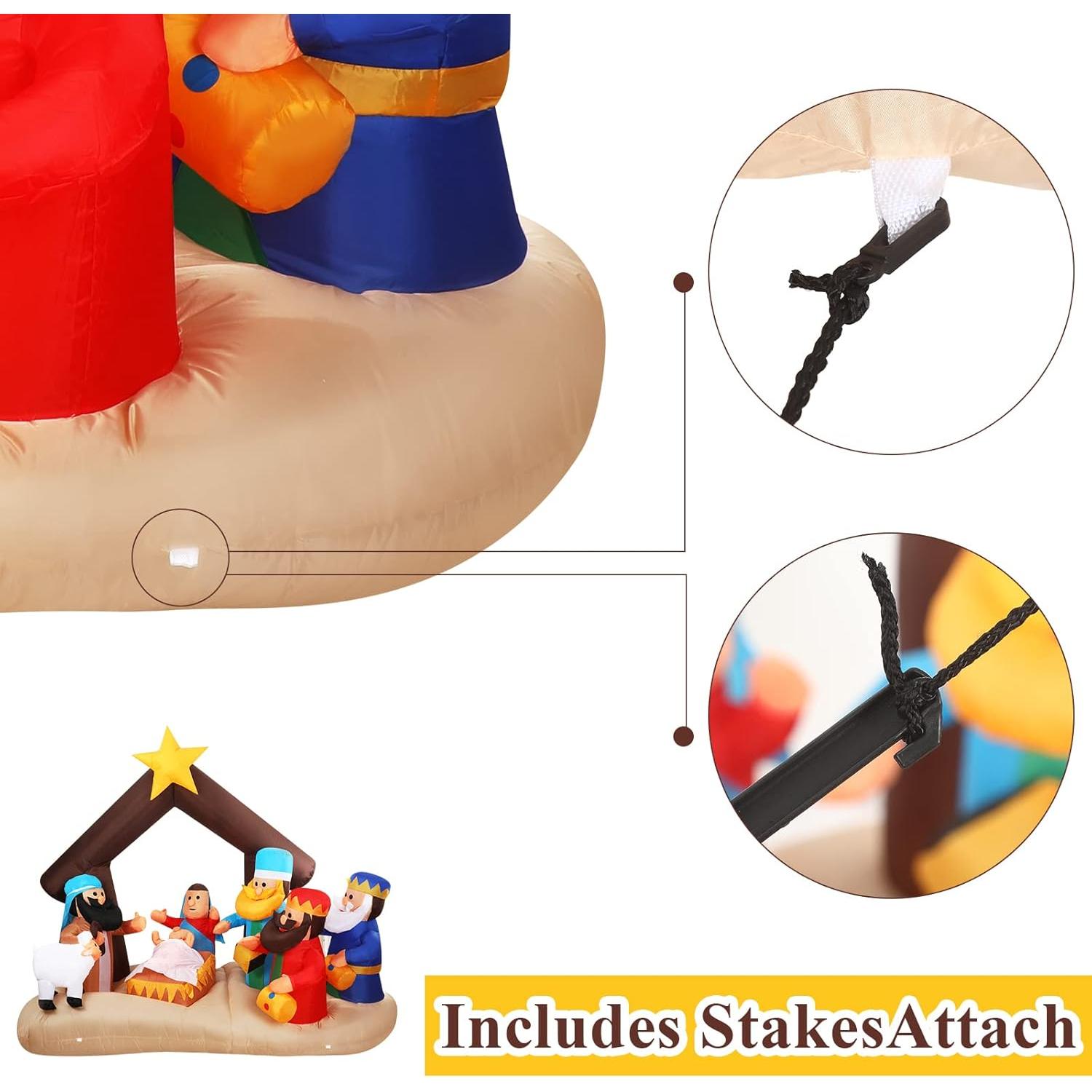 Decoración Inflable de Navidad Sosation 1.98m con LED Clásico