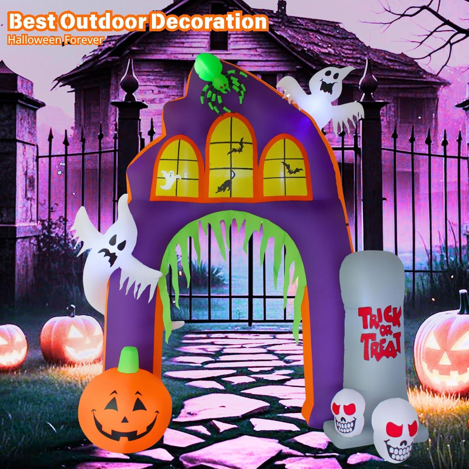 Arco Inflable Halloween PTS 2.74m con Calabaza y Tumba
