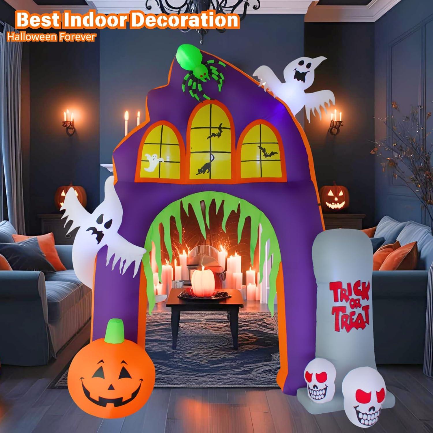 Arco Inflable Halloween PTS 2.74m con Calabaza y Tumba