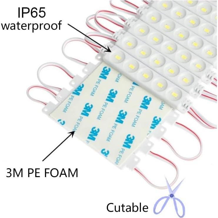 Luz de tira LED 100 módulos IP65 12V 1.44W lvseshuxing