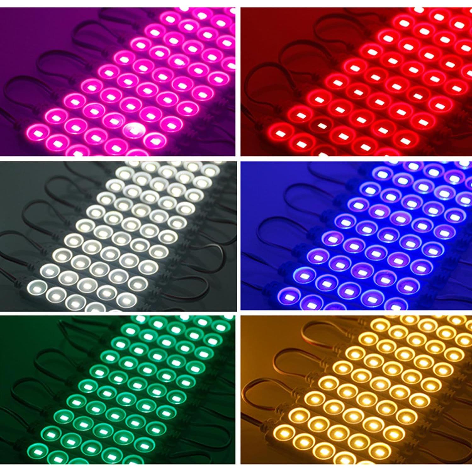 Luz de tira LED 100 módulos IP65 12V 1.44W lvseshuxing