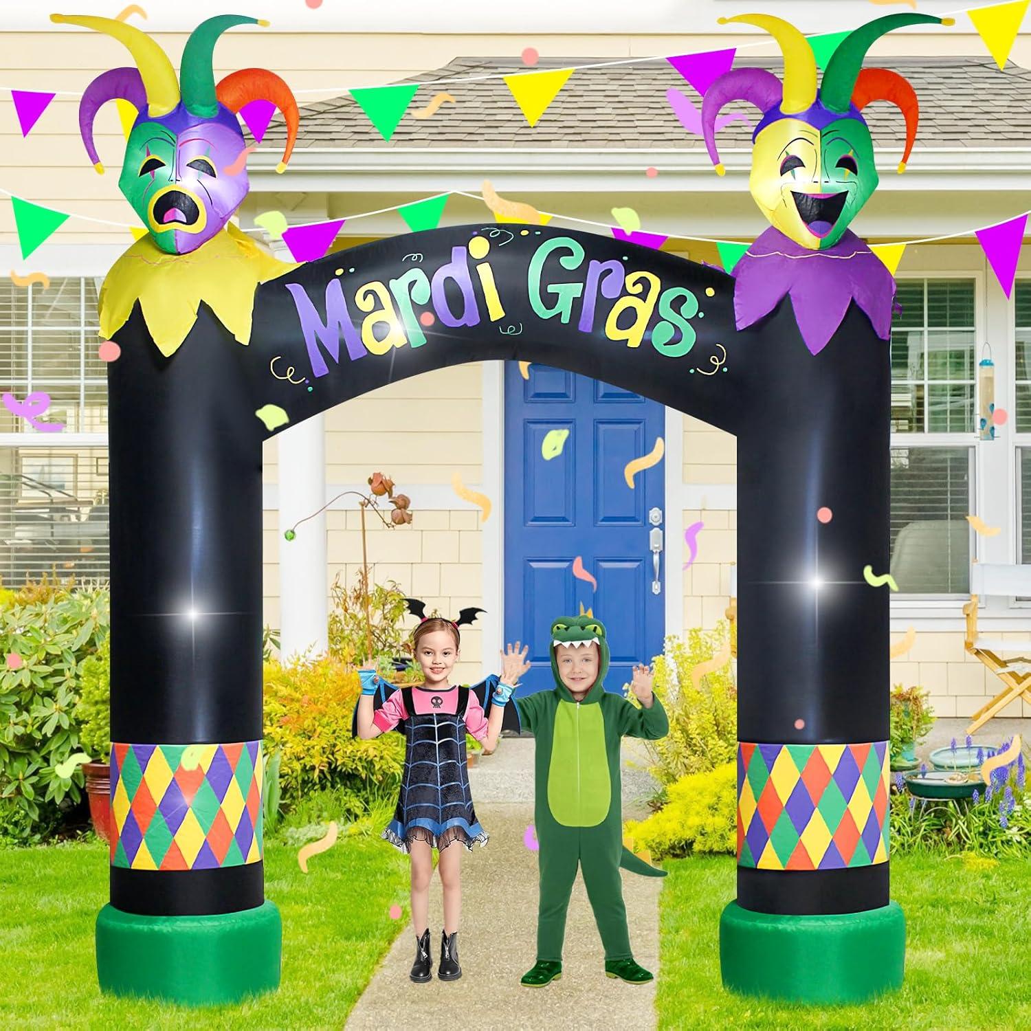 Arco Inflable de 3M VIKIMORA con Luces LED - Decoración Mardi Gras