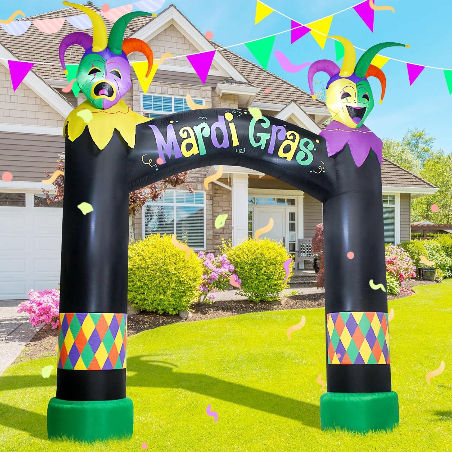 Arco Inflable de 3M VIKIMORA con Luces LED - Decoración Mardi Gras