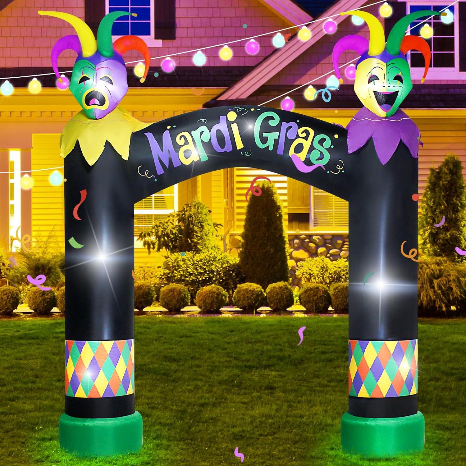 Arco Inflable de 3M VIKIMORA con Luces LED - Decoración Mardi Gras