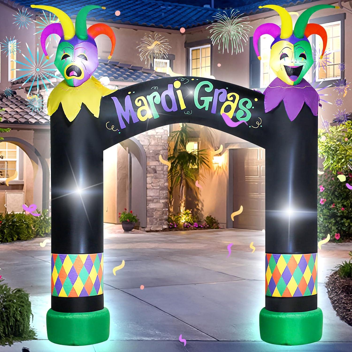 Arco Inflable de 3M VIKIMORA con Luces LED - Decoración Mardi Gras