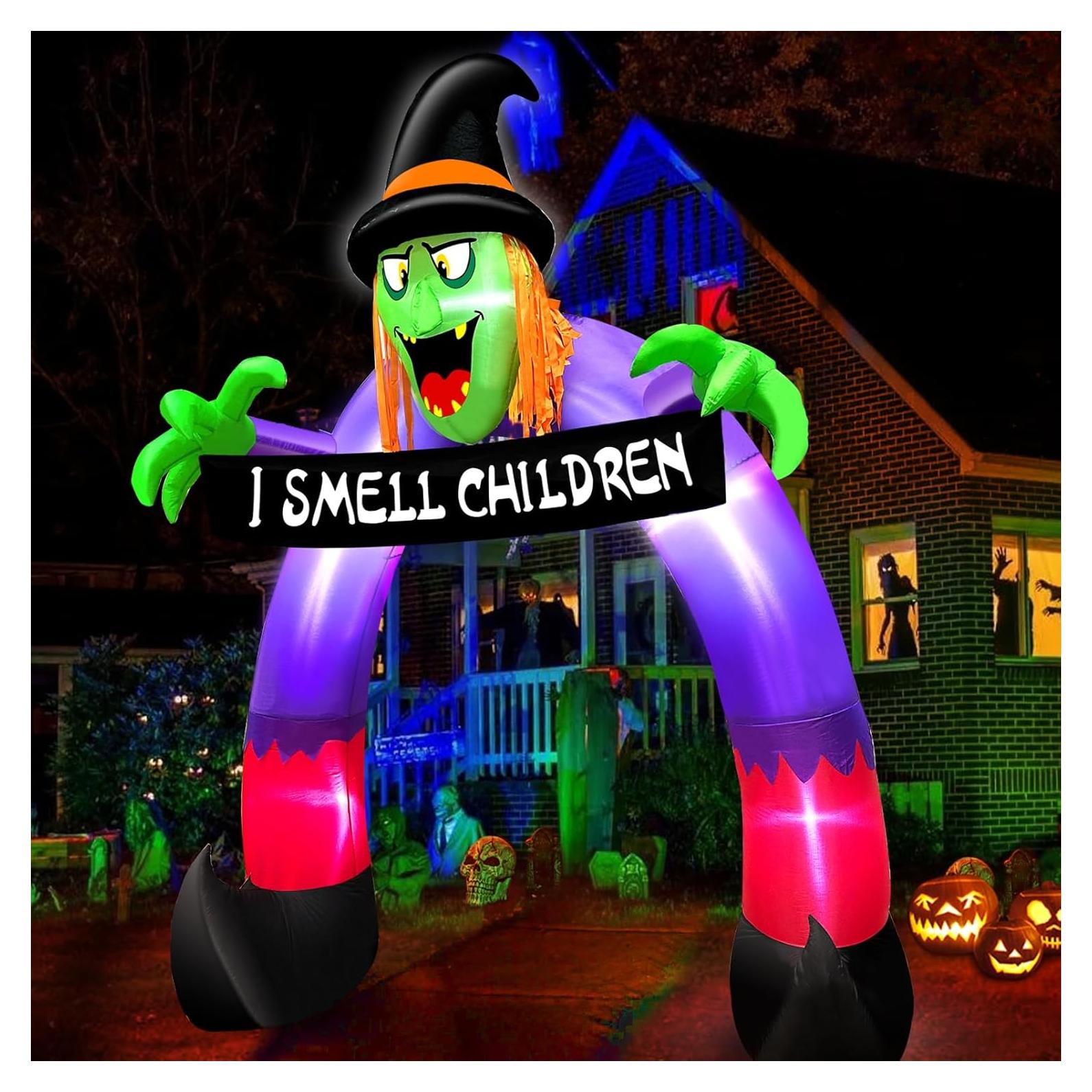 Arco Inflable de Bruja TURNMEON 2.44m con Luces LED