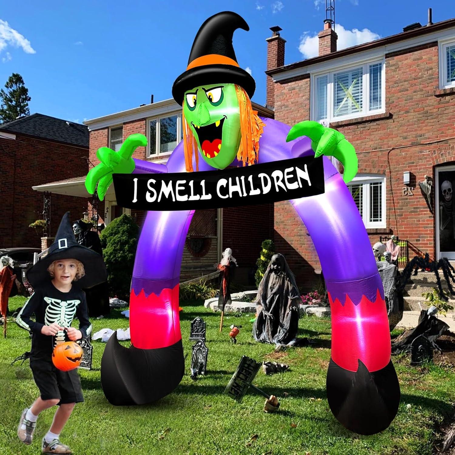 Arco Inflable de Bruja TURNMEON 2.44m con Luces LED