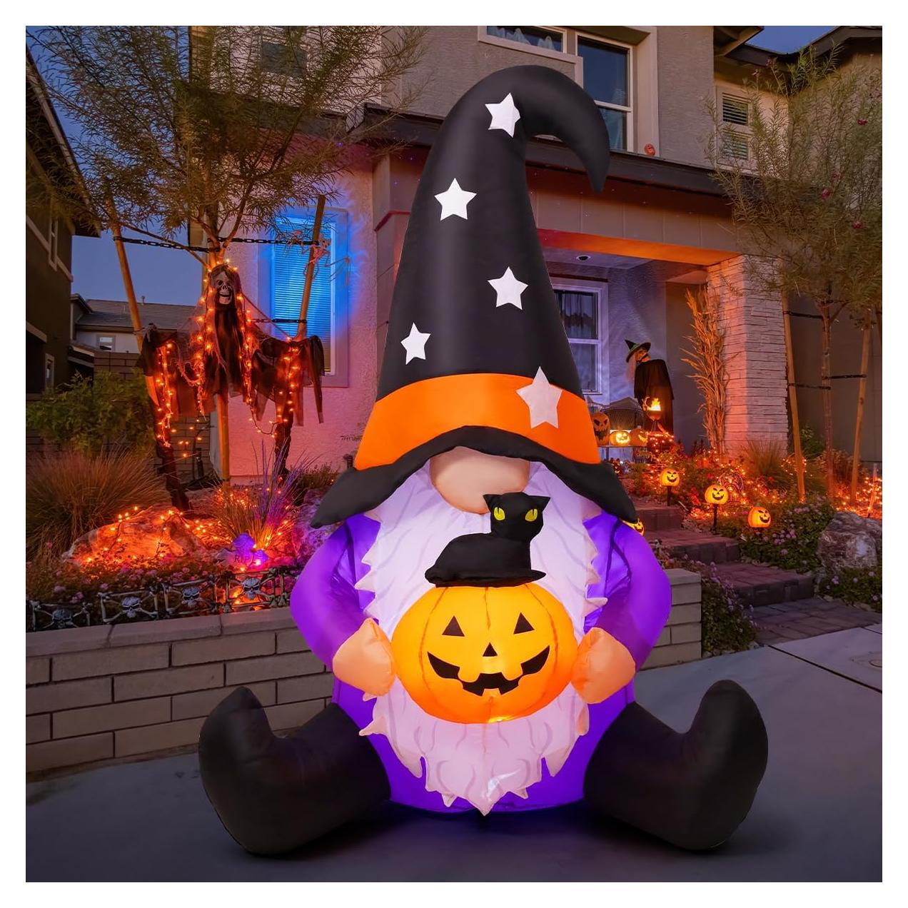 Gnome Inflable de Halloween GOOSH 152 cm con Luces LED
