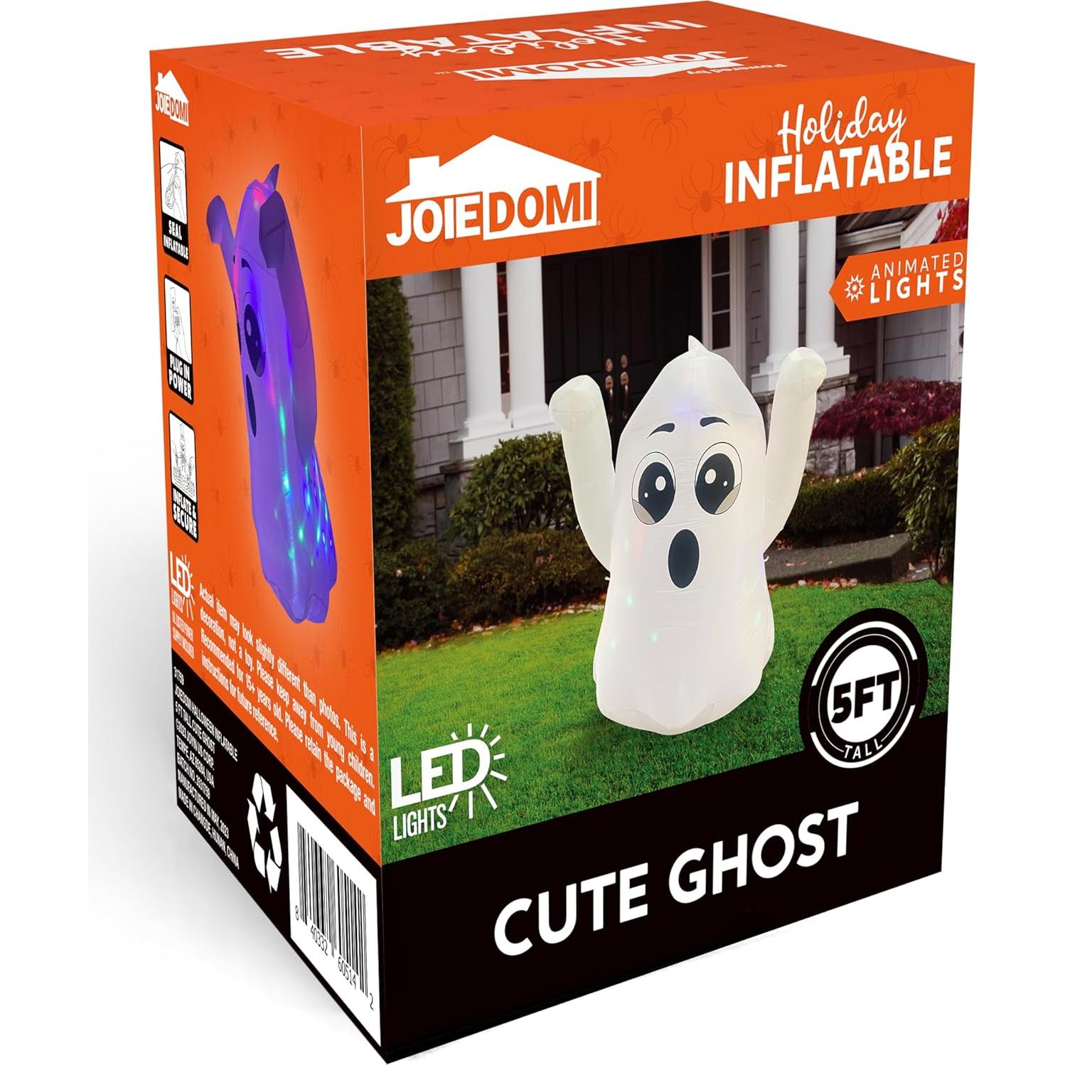 Fantasma Inflable de Halloween Joiedomi 1.52m con Luz LED