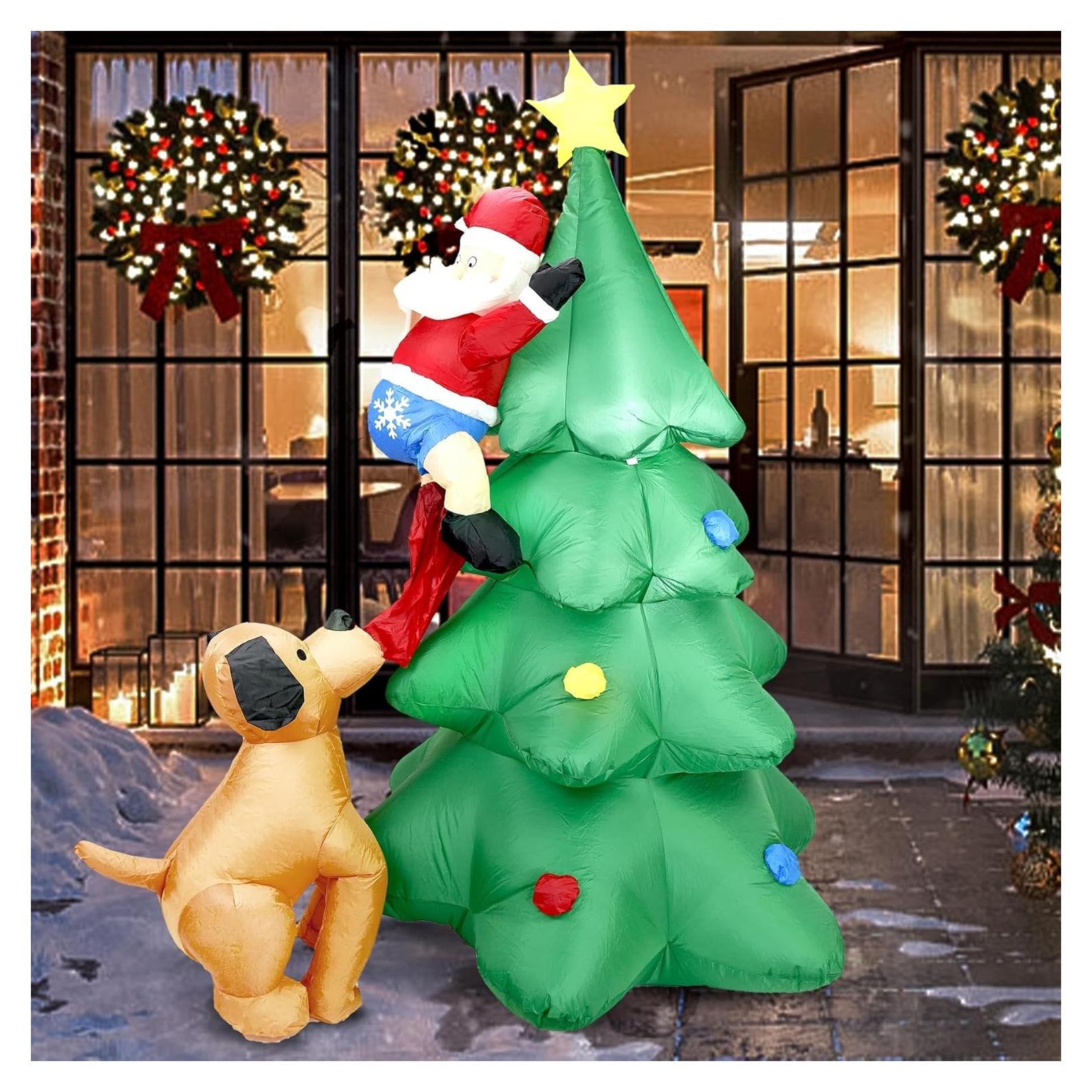 Árbol Inflable de Navidad 1.98m DearSun con Luces LED