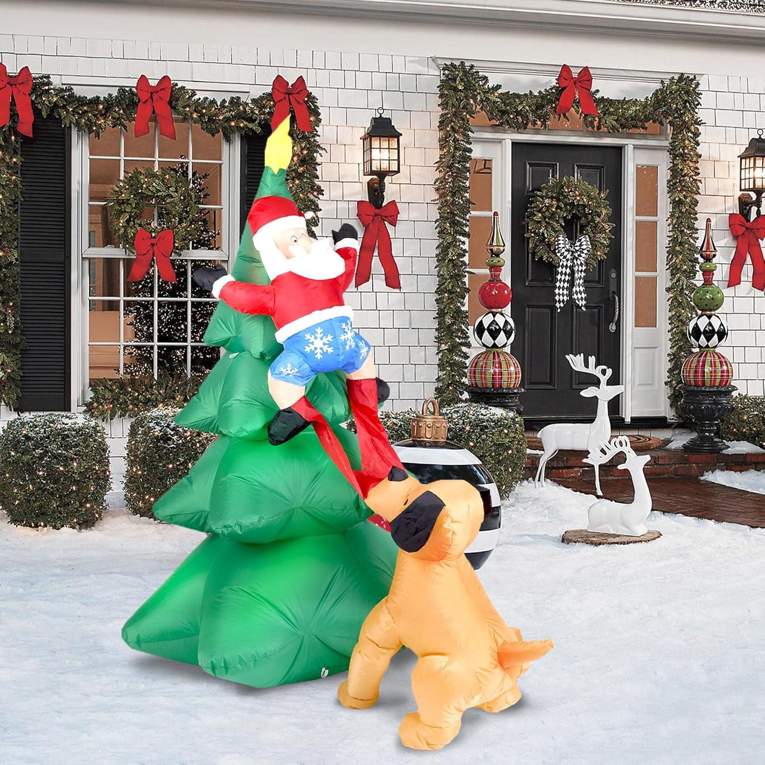 Árbol Inflable de Navidad 1.98m DearSun con Luces LED