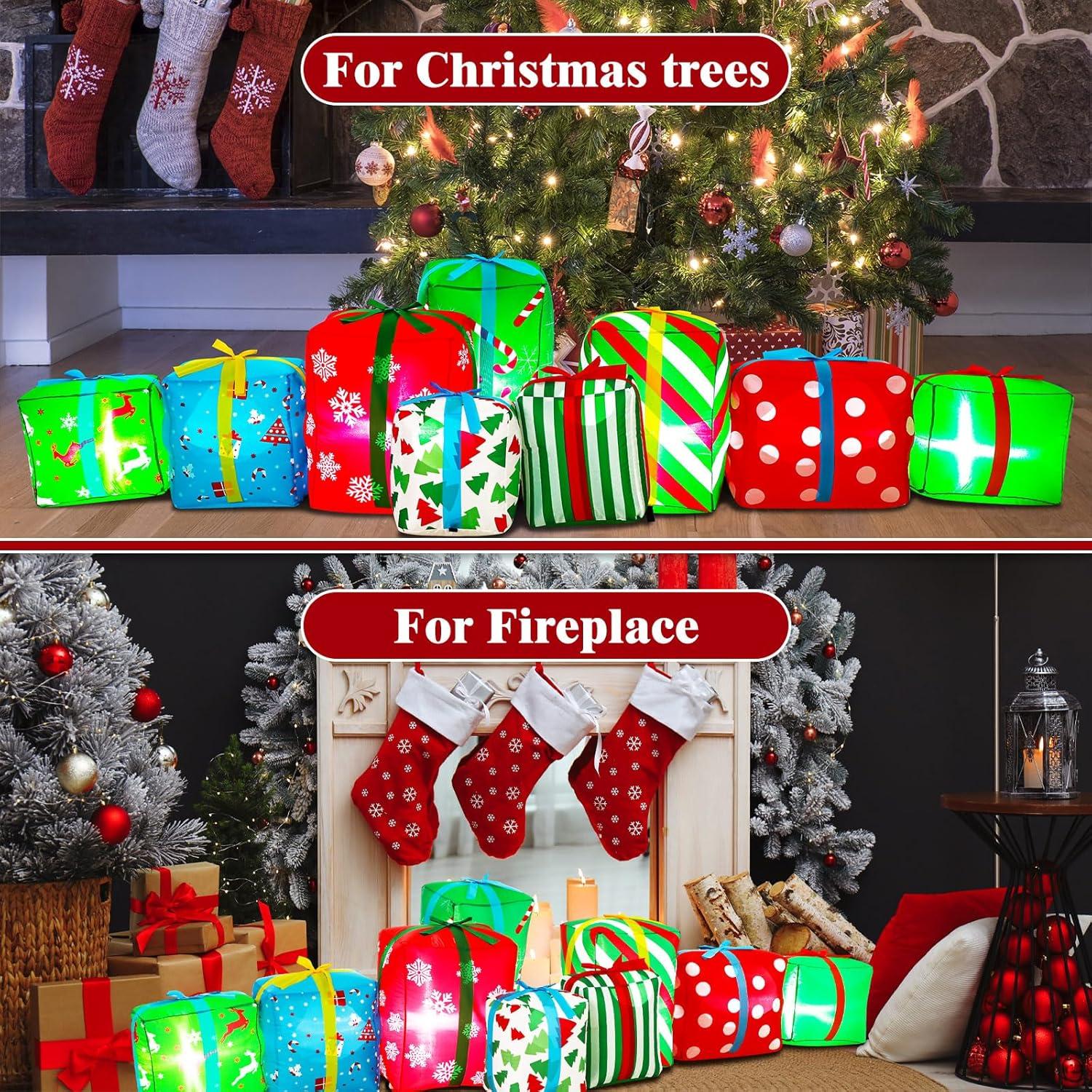 Caja de Regalo Inflable Gigante Navidad Sosation 2.59 kg 2.74 m