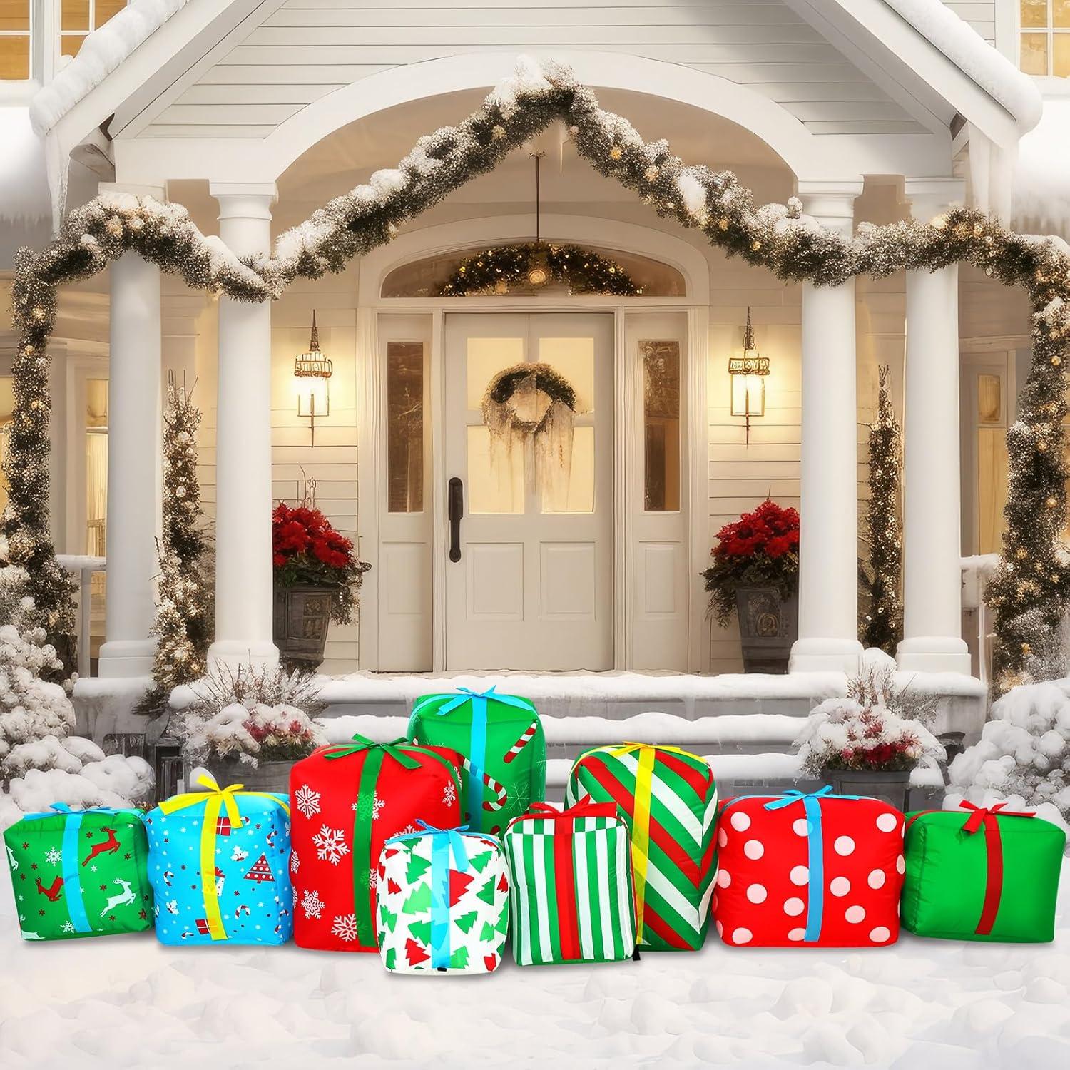 Caja de Regalo Inflable Gigante Navidad Sosation 2.59 kg 2.74 m