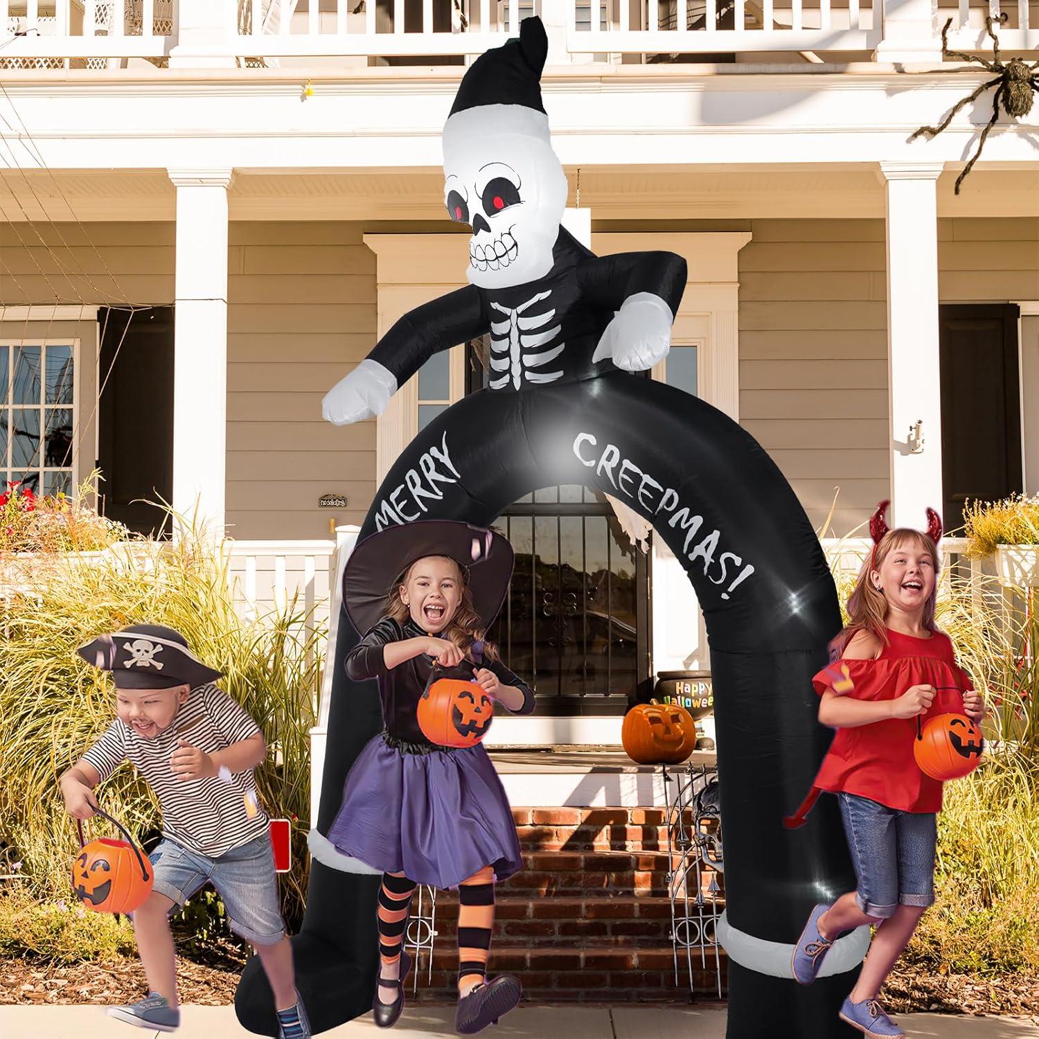 Arco Inflable de Hombre Viejo 3m con Luces LED - InfleasJoiy