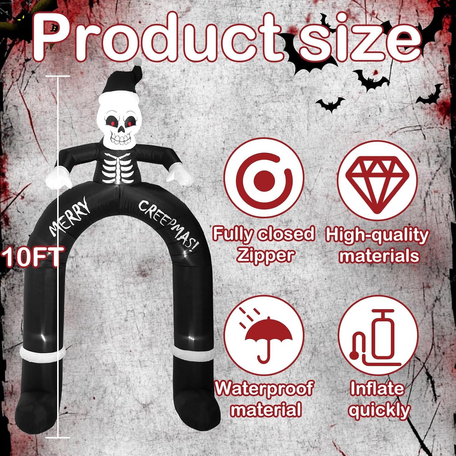 Arco Inflable de Hombre Viejo 3m con Luces LED - InfleasJoiy