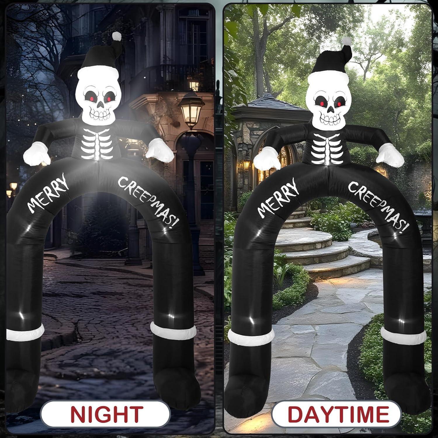 Arco Inflable de Hombre Viejo 3m con Luces LED - InfleasJoiy