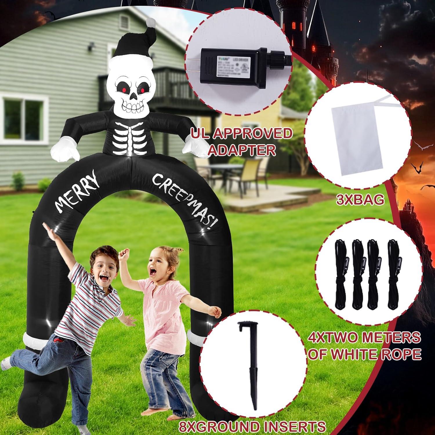 Arco Inflable de Hombre Viejo 3m con Luces LED - InfleasJoiy