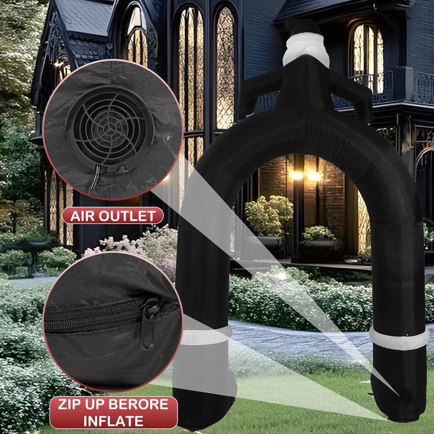 Arco Inflable de Hombre Viejo 3m con Luces LED - InfleasJoiy