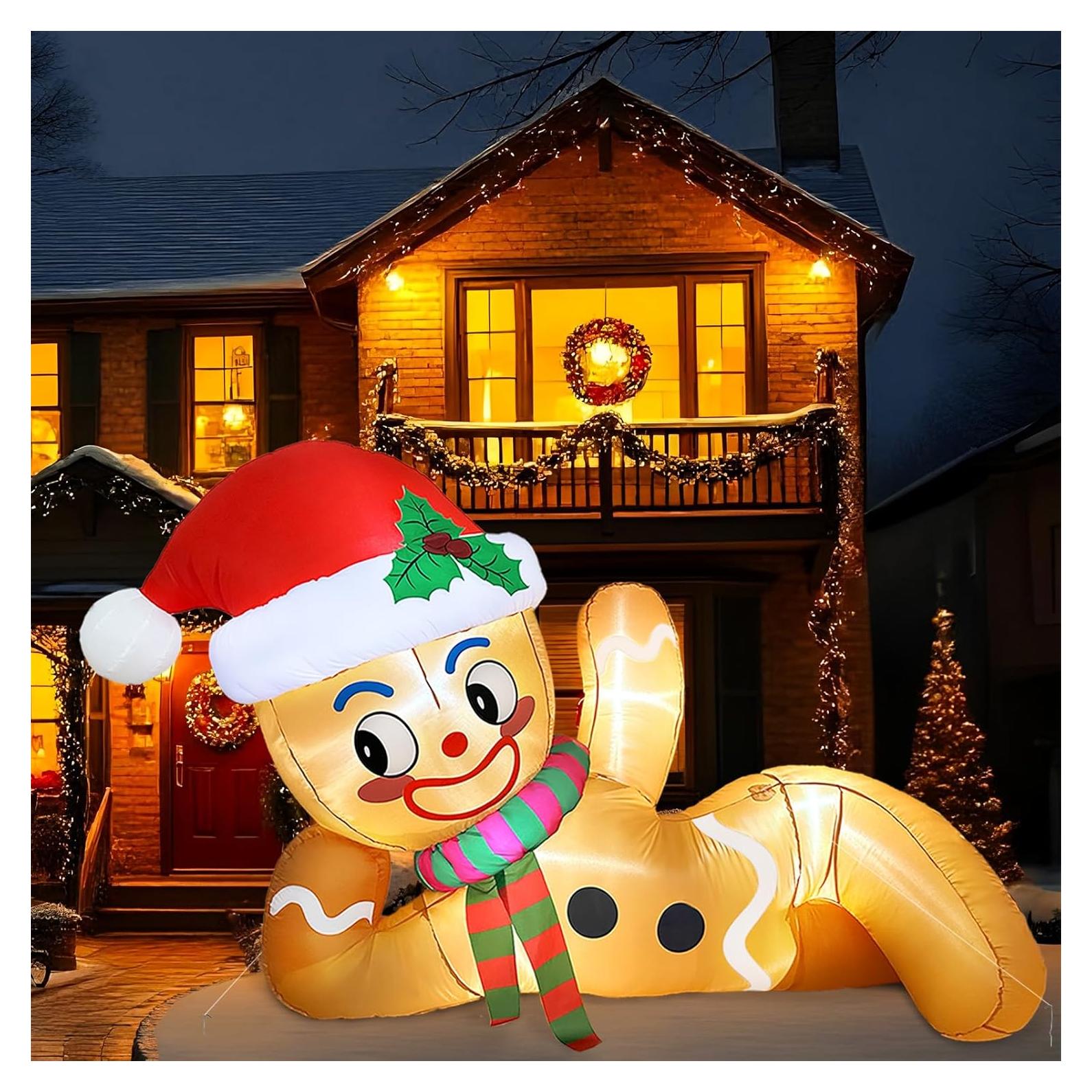 Inflable Navidad Hombre de Jengibre 1.68m OurWarm con LED