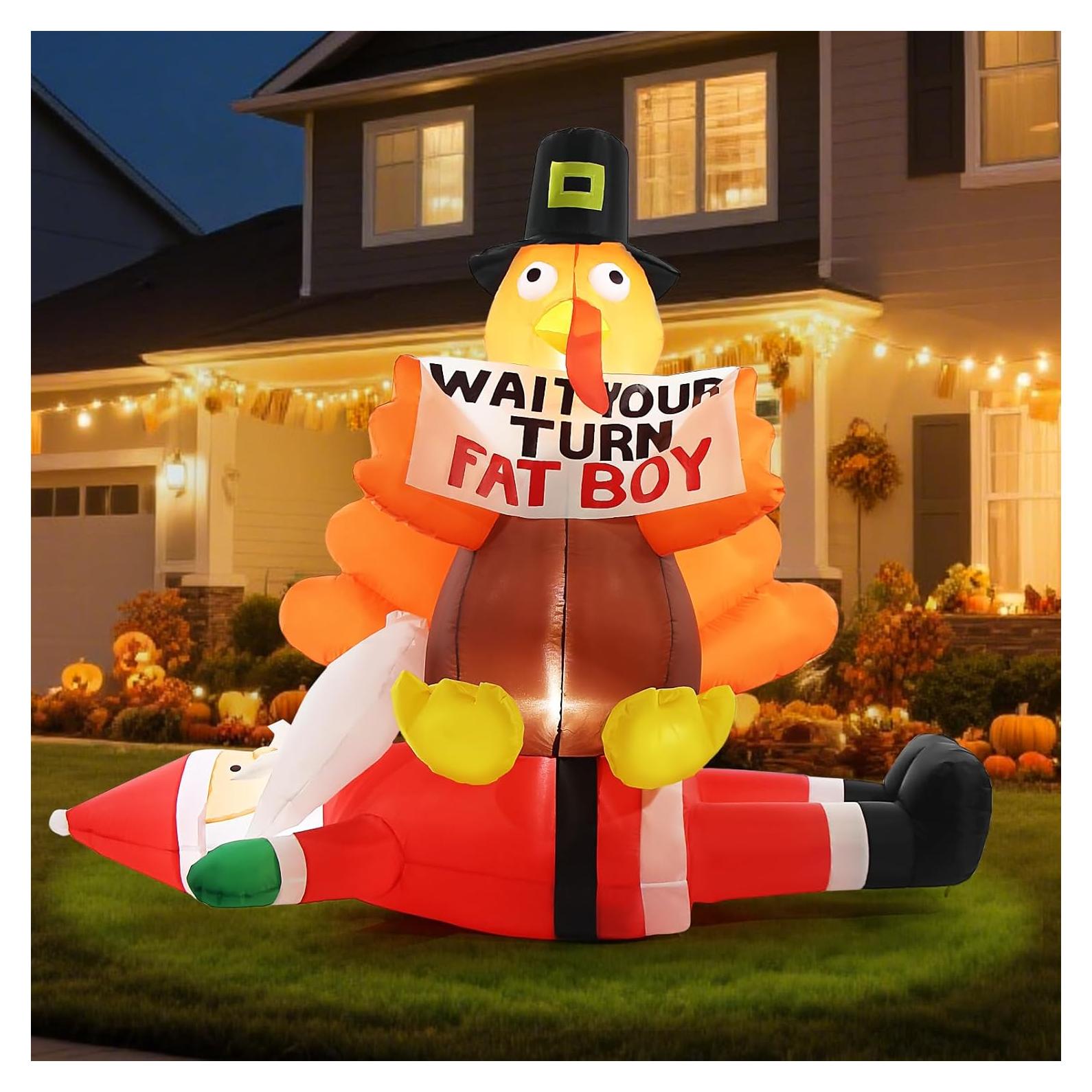 Pavo Inflable 5FT Aotiooy con Luces LED para Jardín