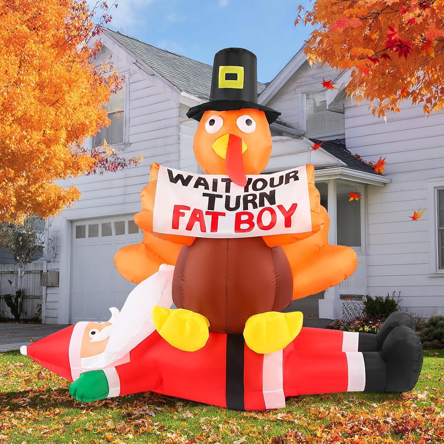 Pavo Inflable 5FT Aotiooy con Luces LED para Jardín