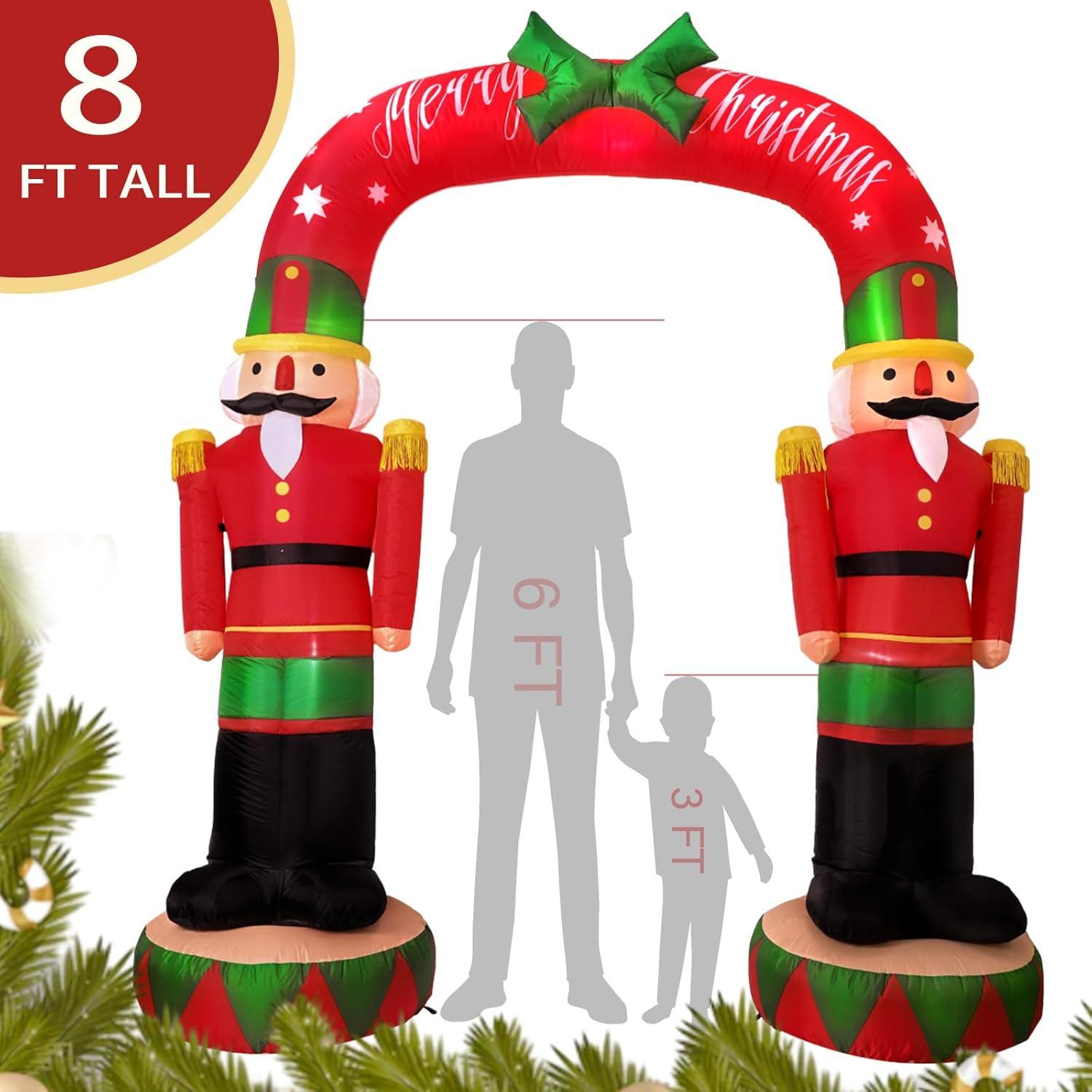 Arco Inflable de Navidad 2.44m NuestraCalidez con Luces LED