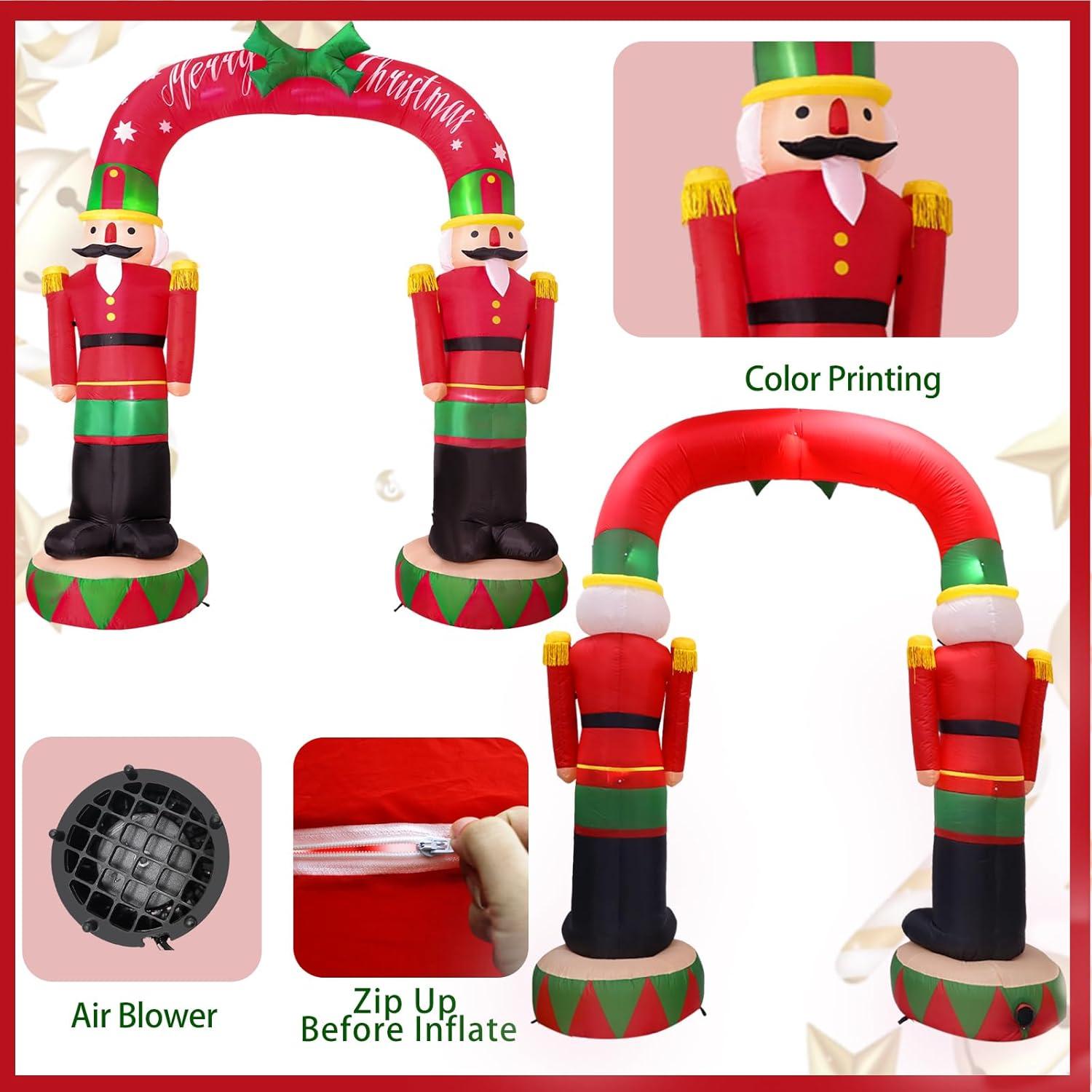 Arco Inflable de Navidad 2.44m NuestraCalidez con Luces LED