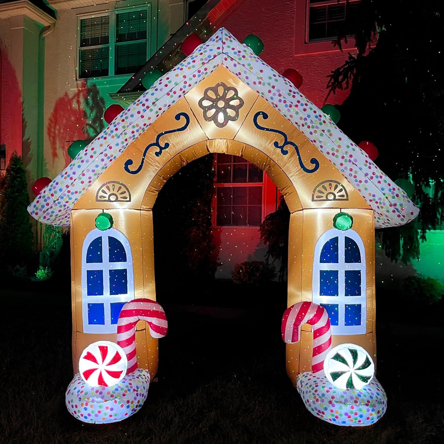 Arco de Jengibre Inflable 2.44 m Fraser Hill Farm con Luces LED