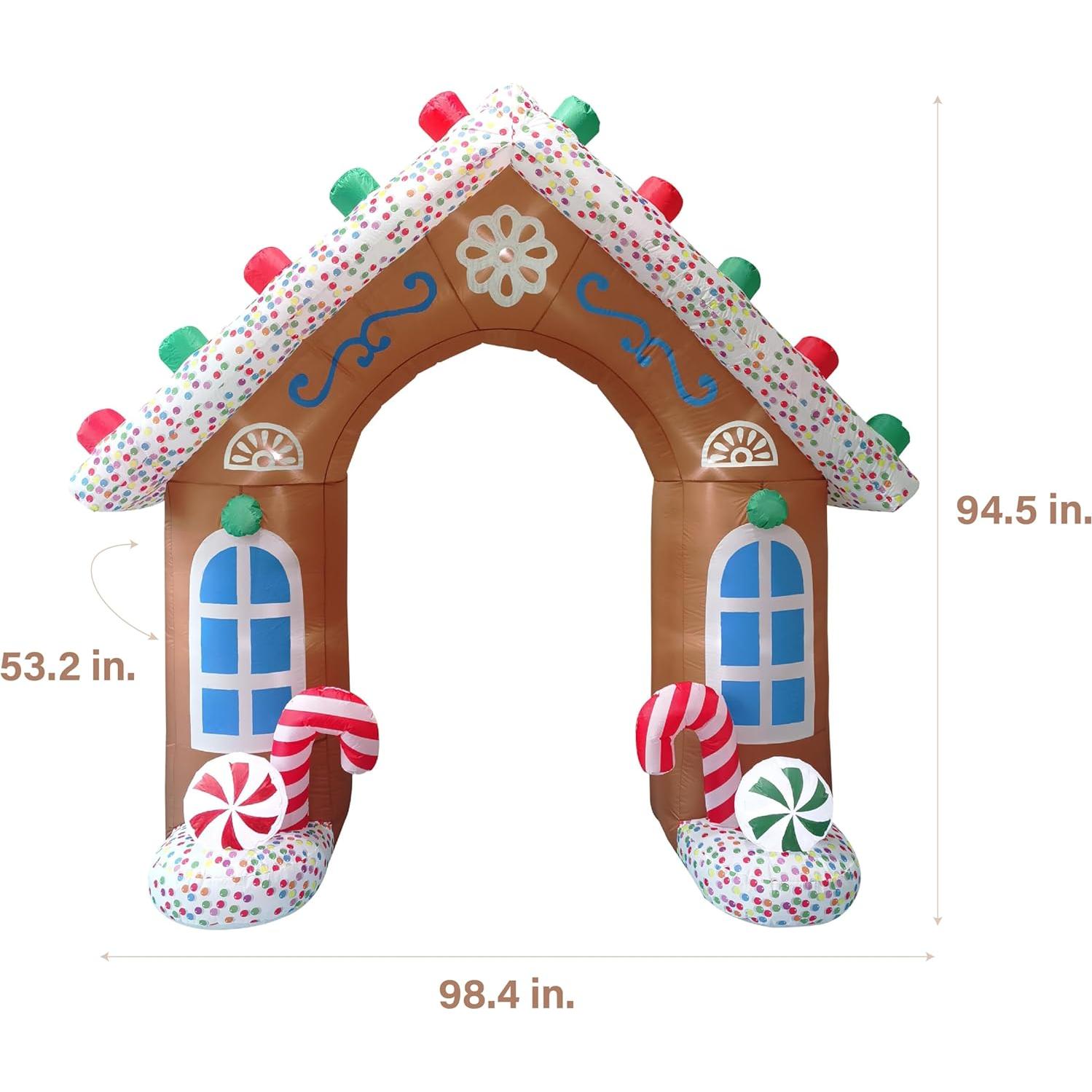 Arco de Jengibre Inflable 2.44 m Fraser Hill Farm con Luces LED